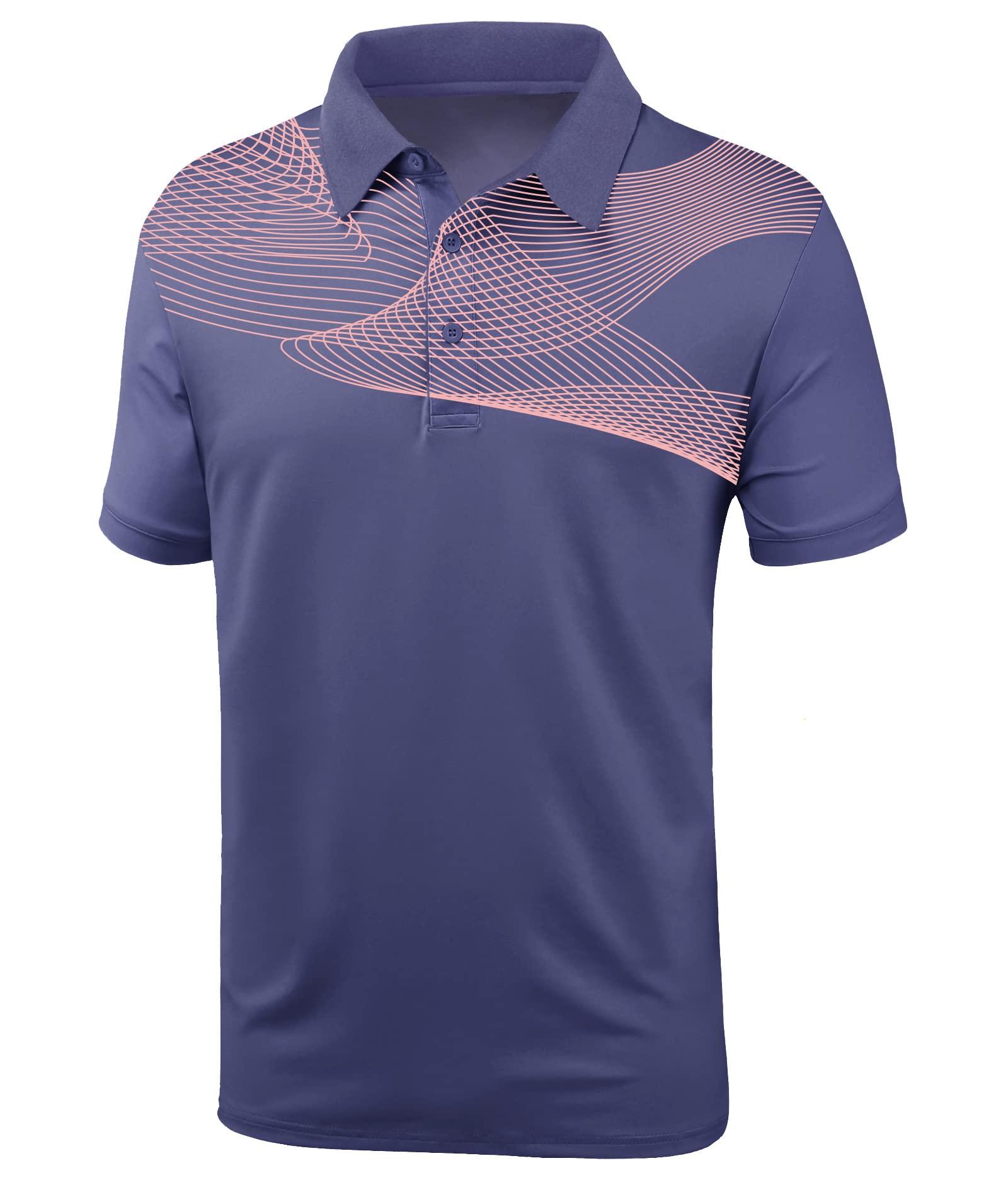**SWISSWELL Men's Moisture-Wicking Polo Shirts - Breathable Mesh Tennis & Sports T-Shirt for Golf, Running & Casual Wear**