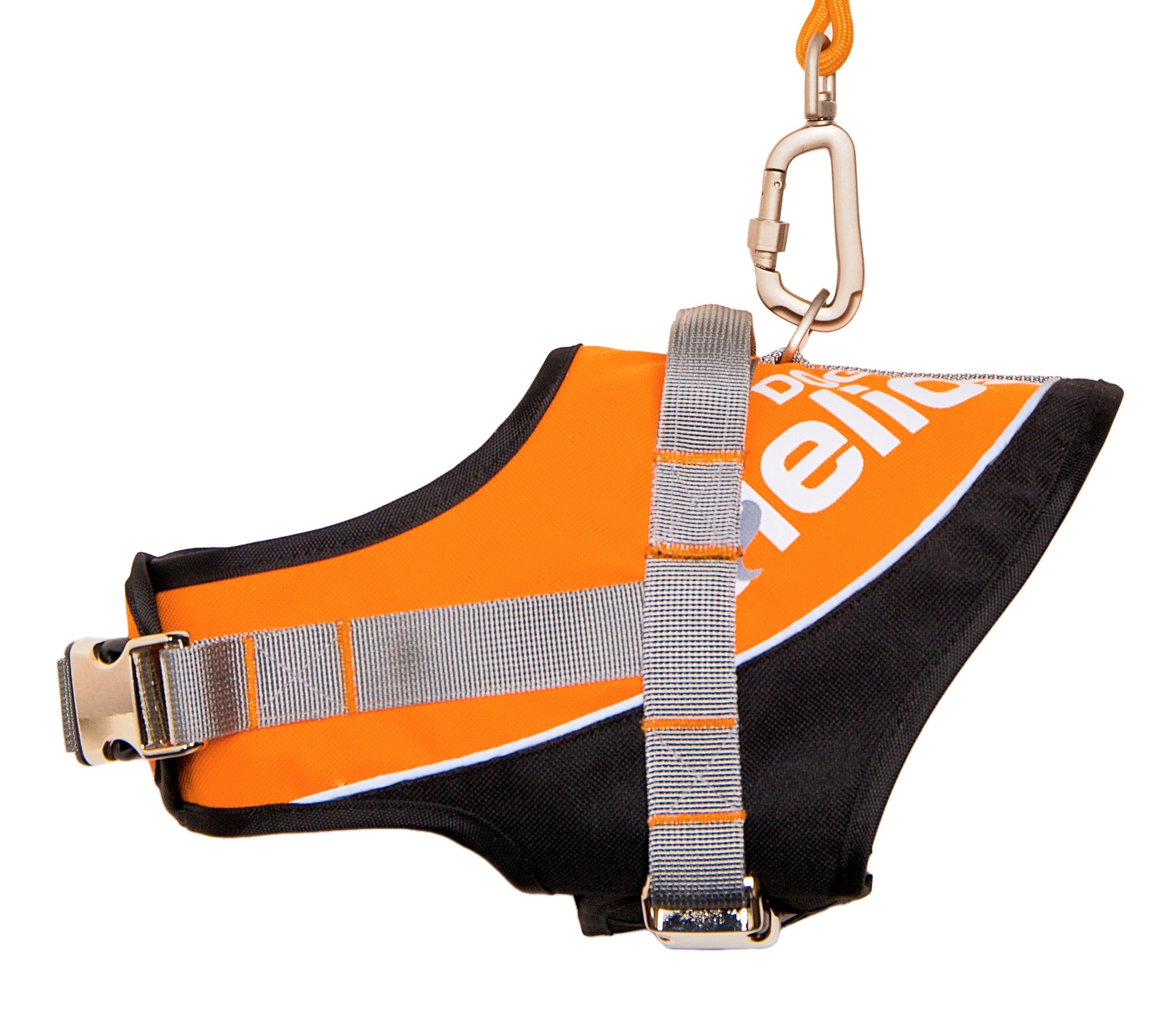 DOGHELIOS Reflective Adjustable Dog Leash and Harness Set - 3M Reflective, Easy Tension Control, Durable for Large Dogs - Orange - Perfect for Night Walks, Hiking & Outdoor Adventures