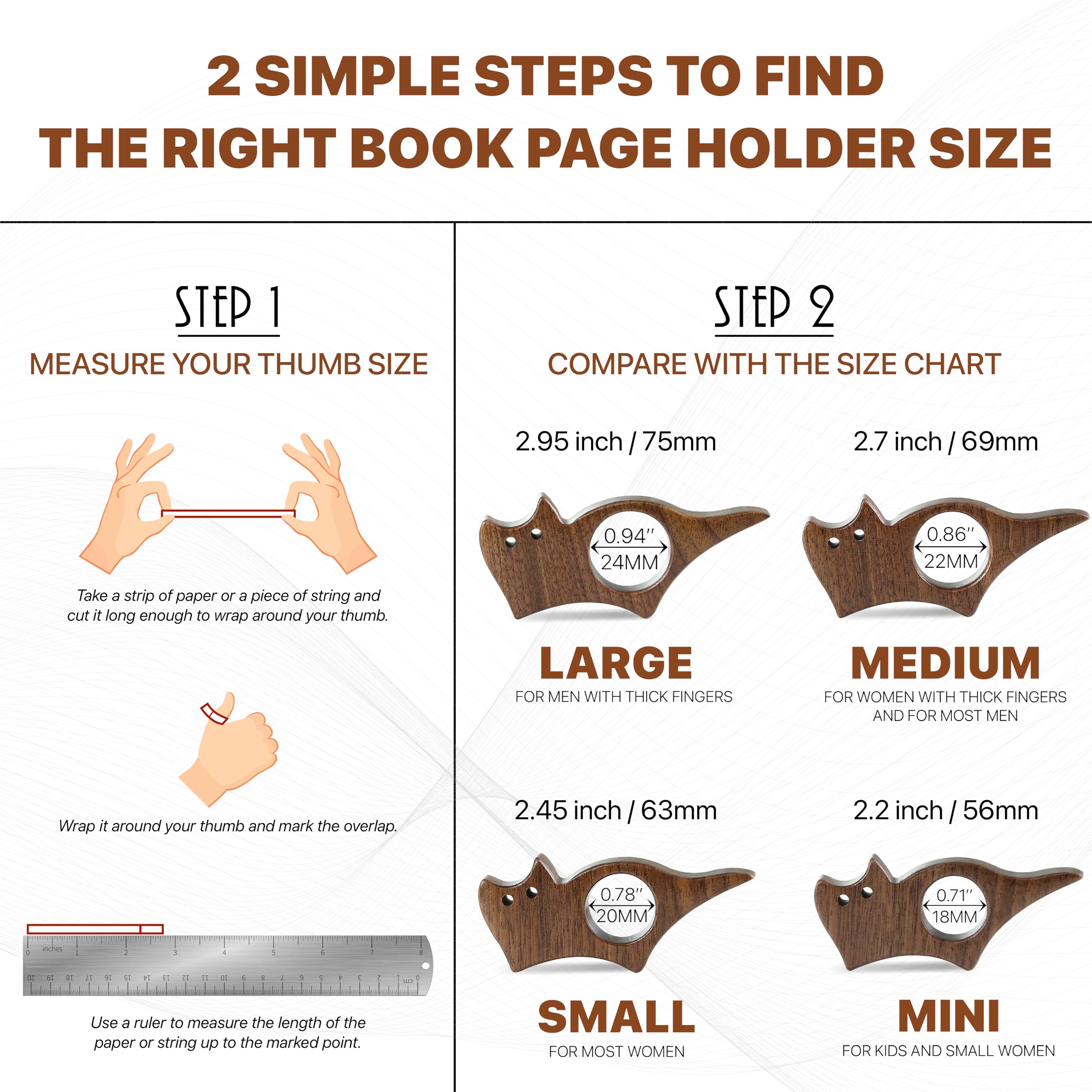 Premium Walnut Wood Cat Book Page Holder - Smooth Finish Reading Accessory for Book Lovers | Perfect Literary Gift for Women & Bookworms | Ideal for Home Libraries, Reading Nooks & Cozy Reading Sessions