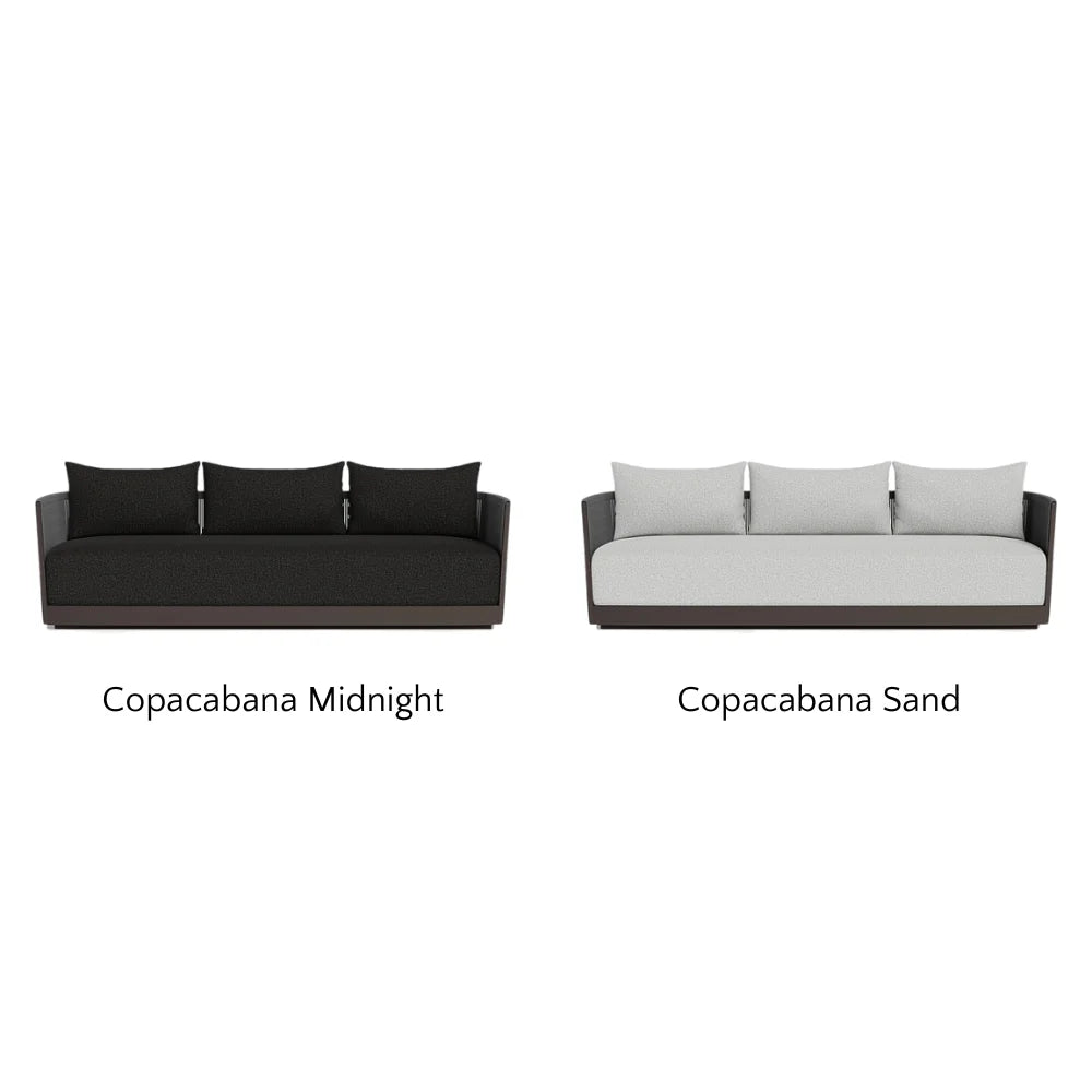 Antigua Outdoor 3-Seat Patio Sofa Set - Waterproof Wicker Furniture for Garden, Poolside & Backyard Relaxation