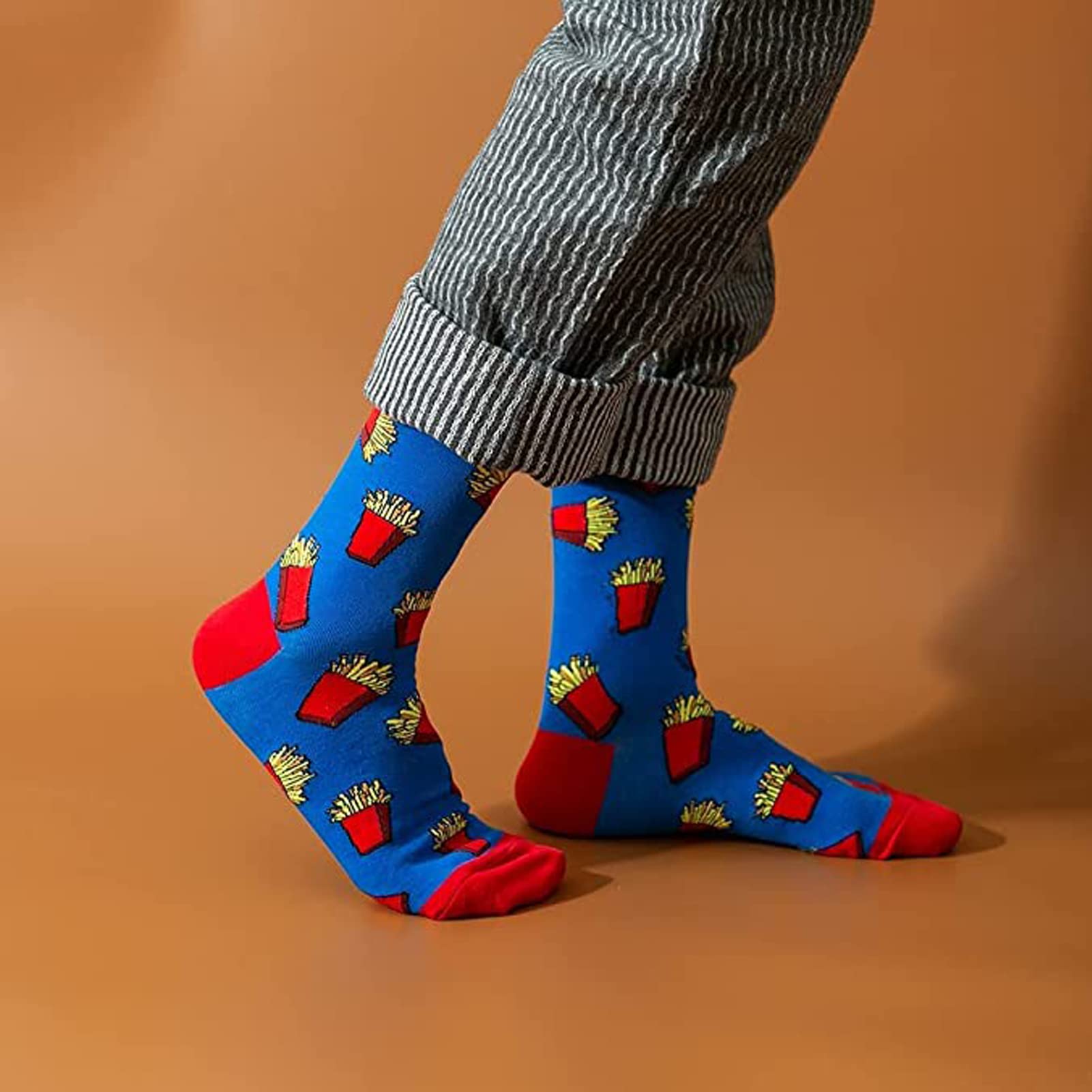 Funny Men's Dress Socks with Crazy Patterns - 100% Cotton Novelty Socks for Men - Perfect Gifts for Christmas, Birthday & Office Parties - Great for Casual Wear, Costume Outfits & Gift Giving