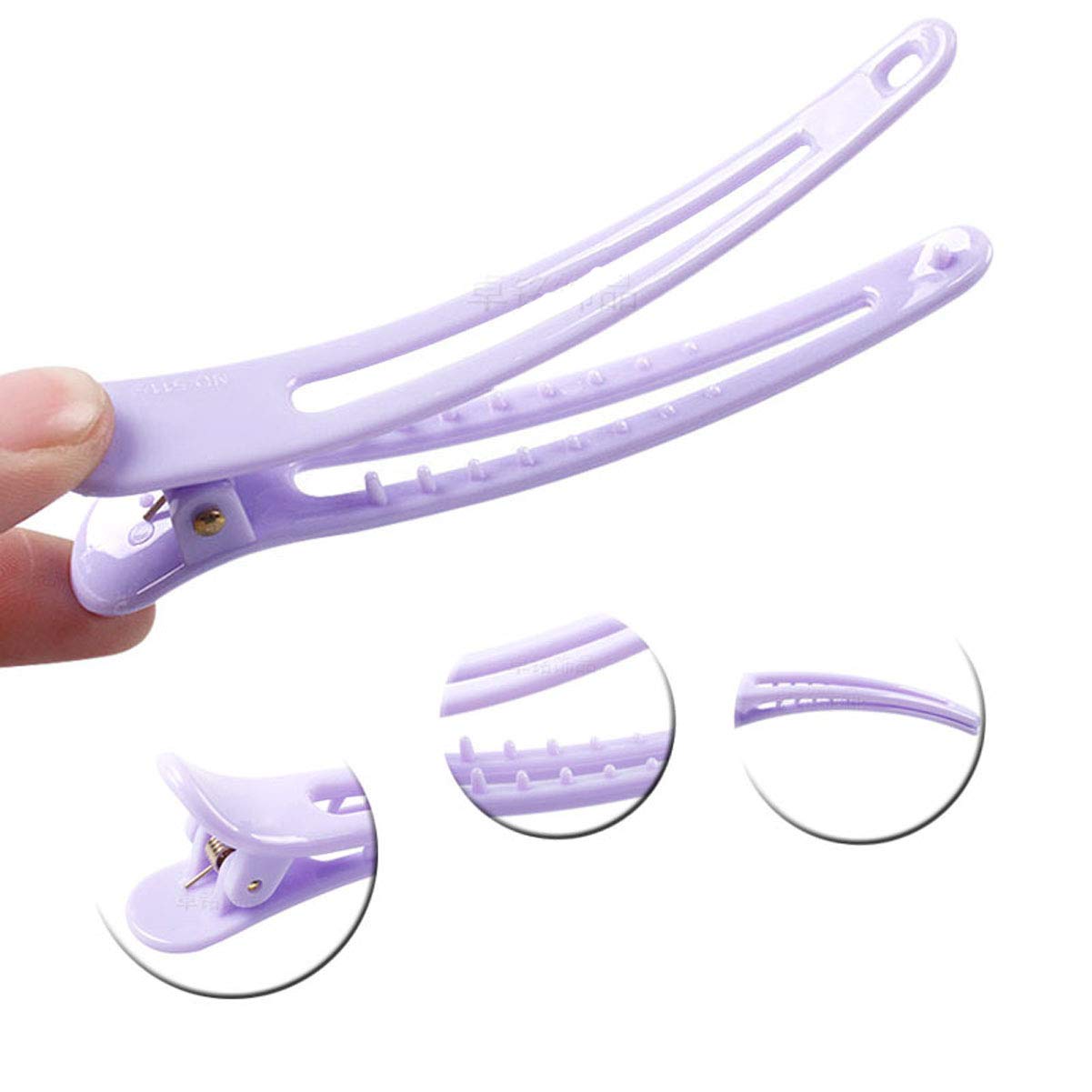 12PCS Colorful Hollow Plastic Metal Alligator Hair Clips - Professional Salon Hair Barrettes for Styling, Sectioning & Non-Slip Grip (4.7 Inch) - Perfect for Hairdressing, Braiding, Extensions & DIY Hairstyles