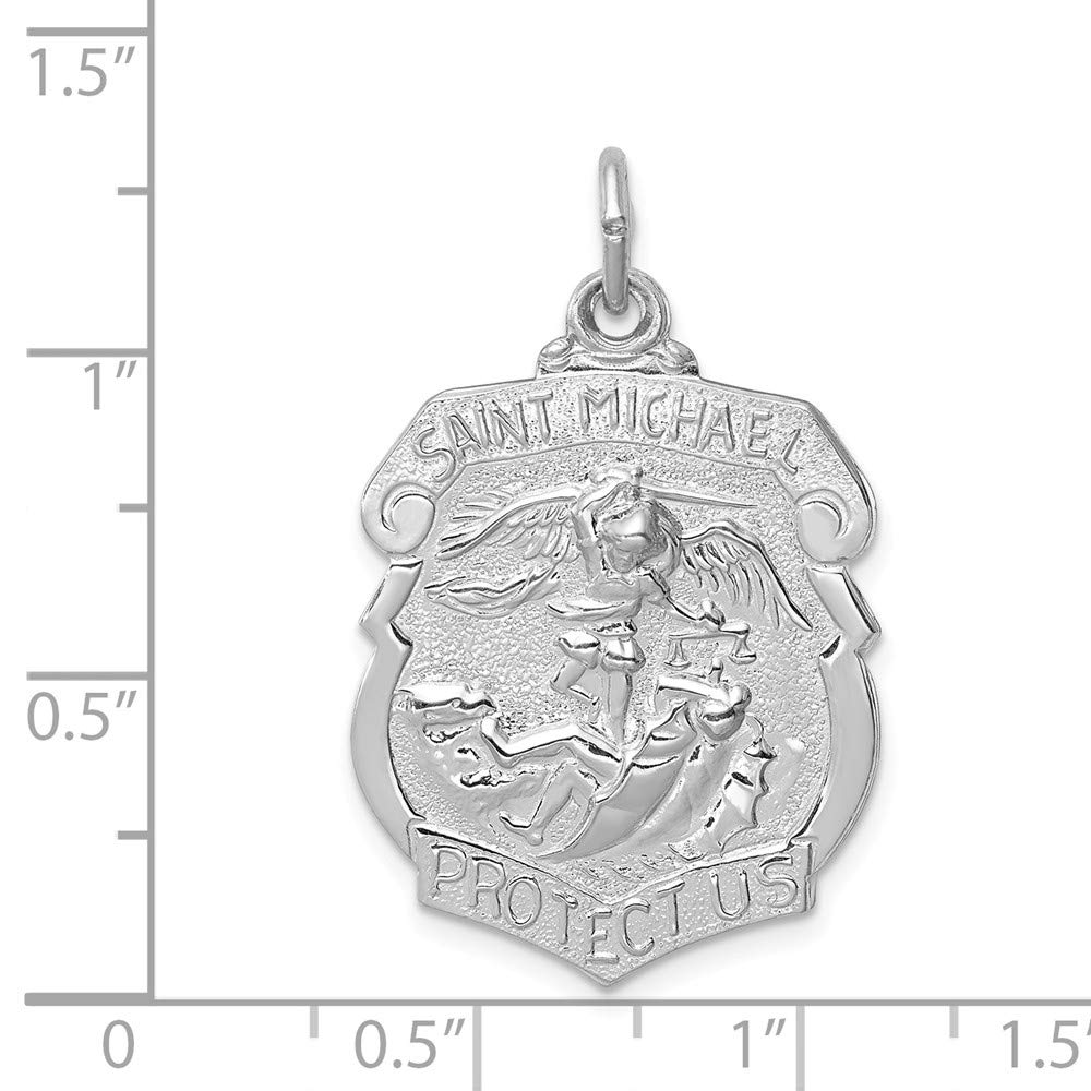 Sterling Silver Saint Michael Medal - Patron Saint of Police & Military - Religious Jewelry for Protection & Faith - Perfect for Gifts, Prayer & Daily Wear