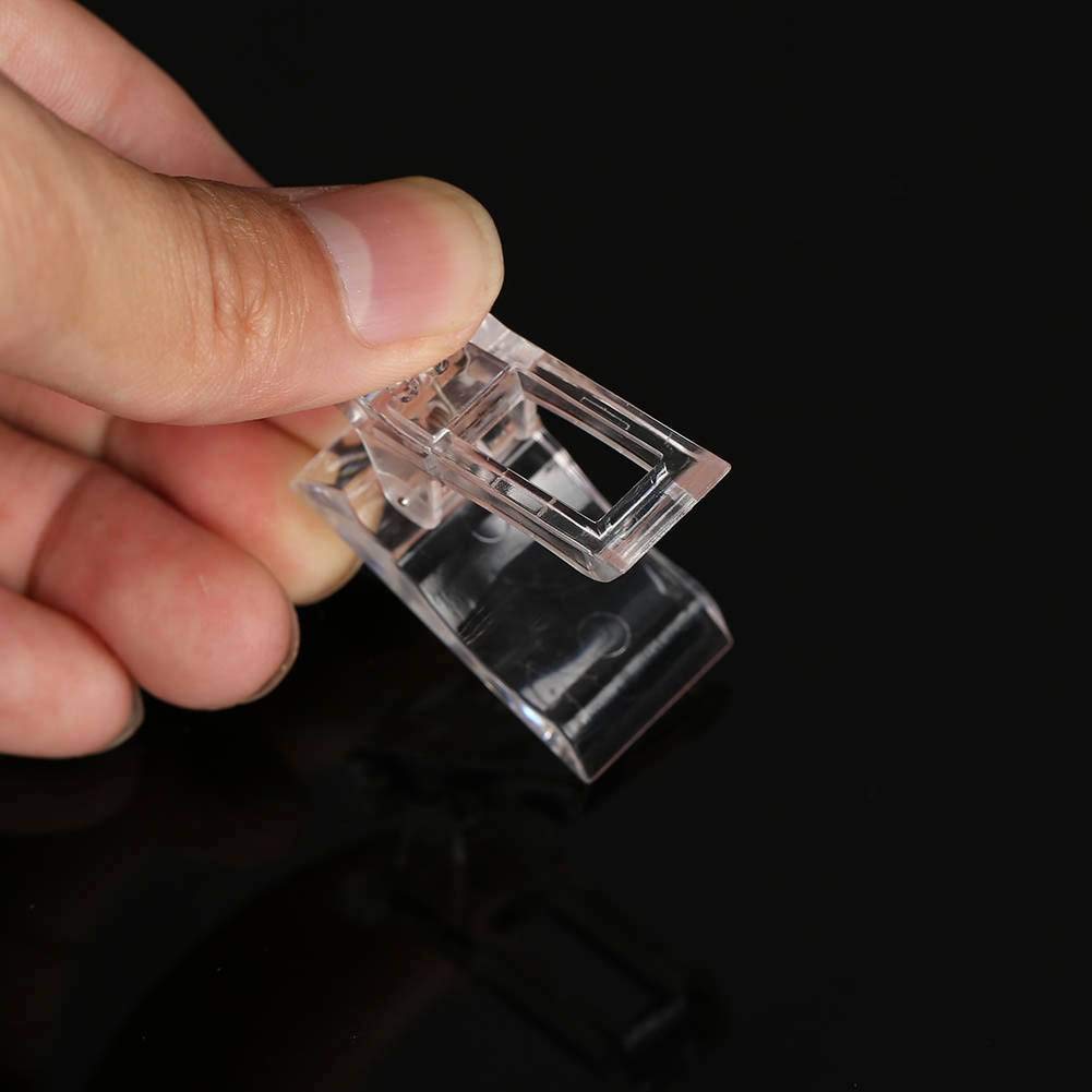 10pcs Transparent Poly Gel Nail Tips Clips - Quick Building Mold Clips for DIY Manicure & Nail Art | Perfect for Salon, Home Use, and Professional Nail Extensions