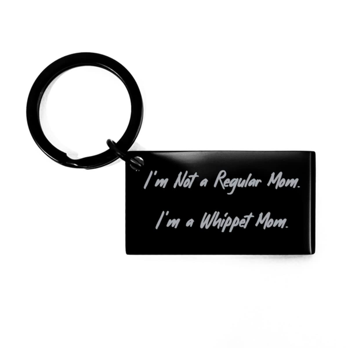 Unique Whippet Dog Gifts - I'm Not a Regular Mom I'm a Whippet Mom Keychain - Perfect Christmas Gift for Dog Lovers - Great for Pet Owners, Dog Walkers & Whippet Enthusiasts