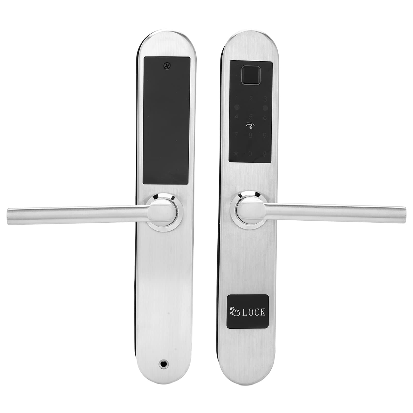 Smart Electronic Door Lock 4-in-1 Keyless Entry - Fingerprint, PIN, RFID & Key - 30 User Biometric Security - Adjustable Left/Right Handle - Auto Lock - Aluminum Alloy for Home, Office & Apartment Security (6085LOCK BODY) - Perfect for Smart Homes, Vacation Rentals & Business Security