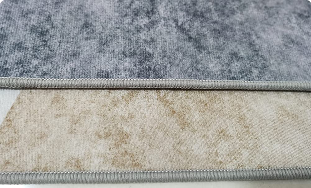 Modern Geometric Area Rug 8x10ft - Cream Illusion Carpet for Living Room, Bedroom & Dining Room - Washable Indoor/Outdoor Luxury Floor Decor - Perfect for Home, Office, Kitchen & Laundry Room Accent