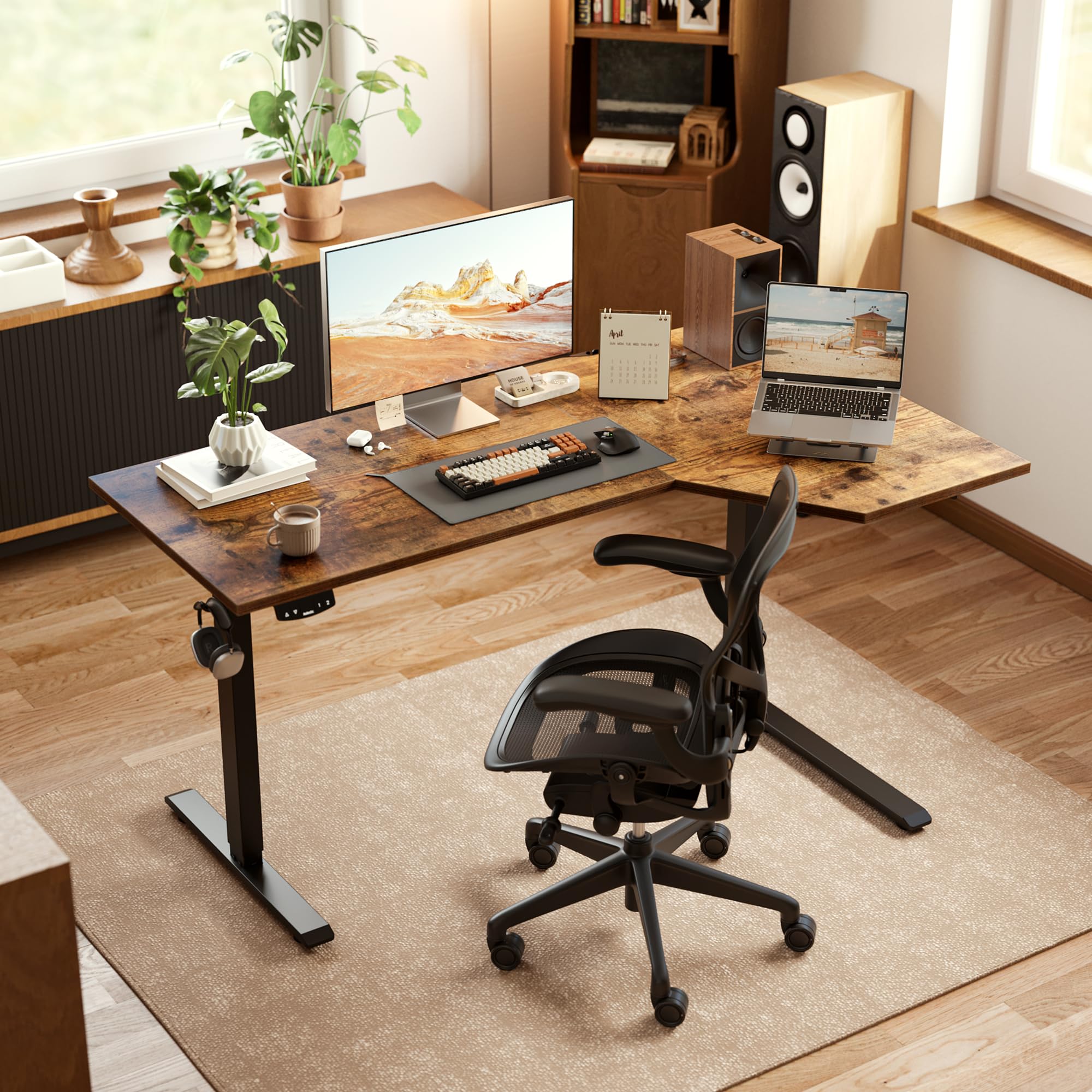 Agilestic Electric L-Shaped Standing Desk 59