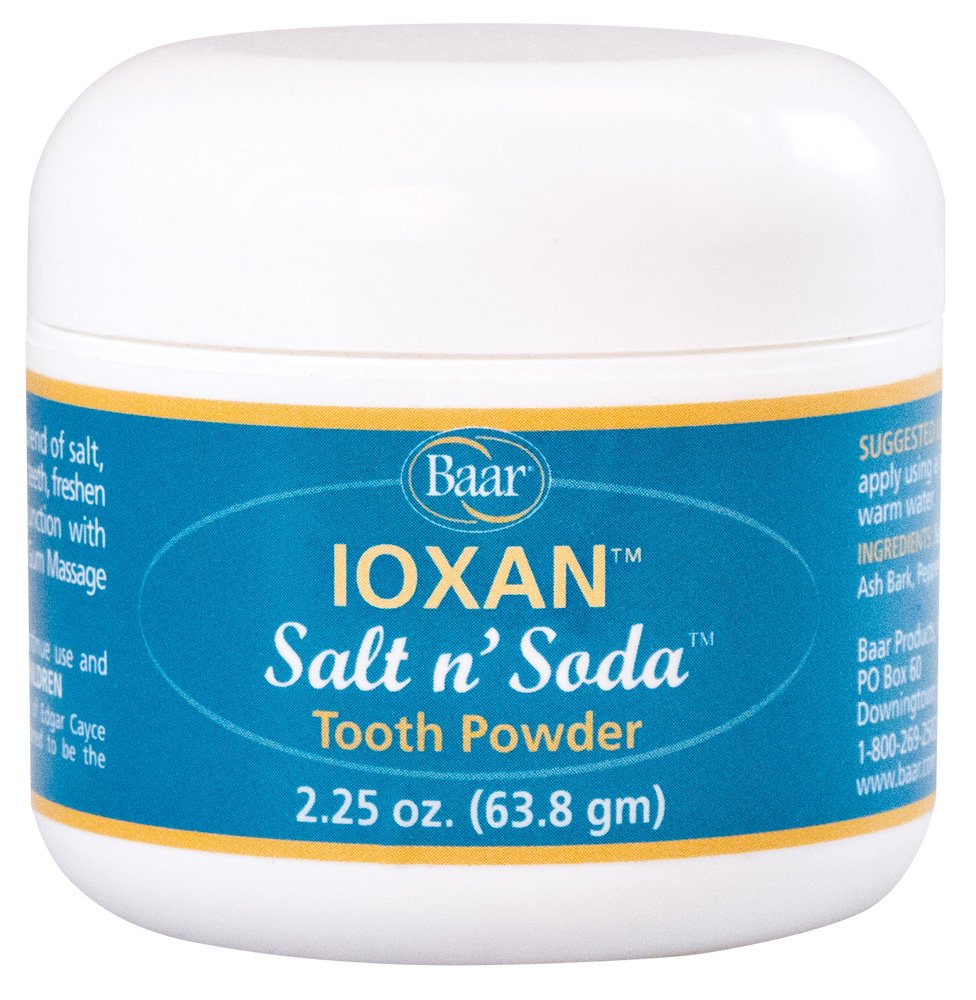 Natural Salt & Soda Toothpowder with Ioxan - Whitening & Stain Removal Tooth Powder for Sensitive Teeth - Perfect for Travel, Camping & Eco-Friendly Oral Care