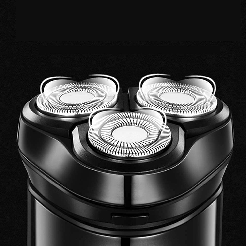 Premium 3D Floating Electric Shaver for Men - Rechargeable & Waterproof Wet/Dry Rotary Shaver with Advanced Cutting System - Perfect Gift for Husband, Father & Son (Black) | Ideal for Travel, Daily Grooming & Sensitive Skin Care