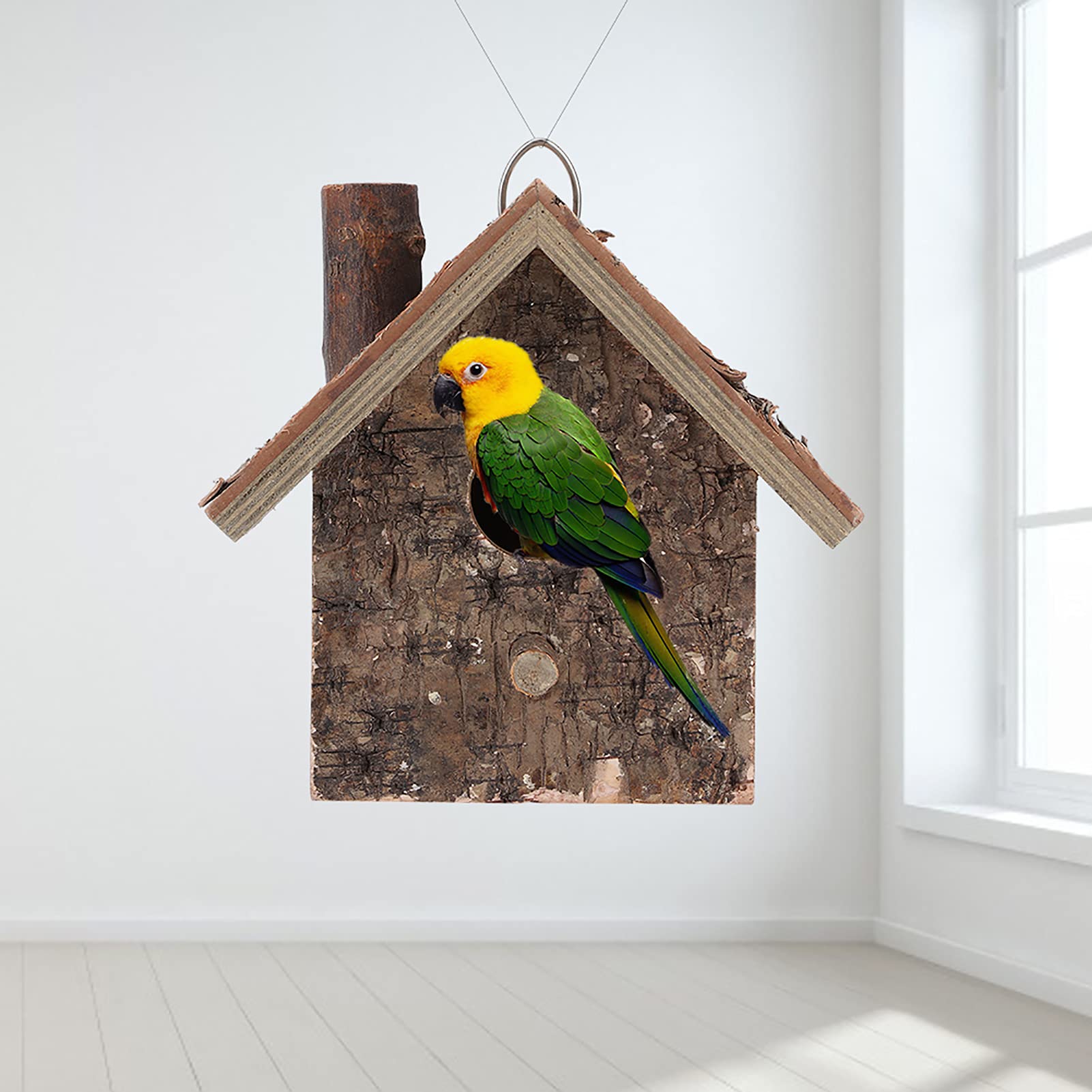 Yosoo Hanging Wren Bird House - Outdoor Garden & Patio Bird Resting Place for Small Birds - Perfect for Backyard, Balcony, and Nature Lovers