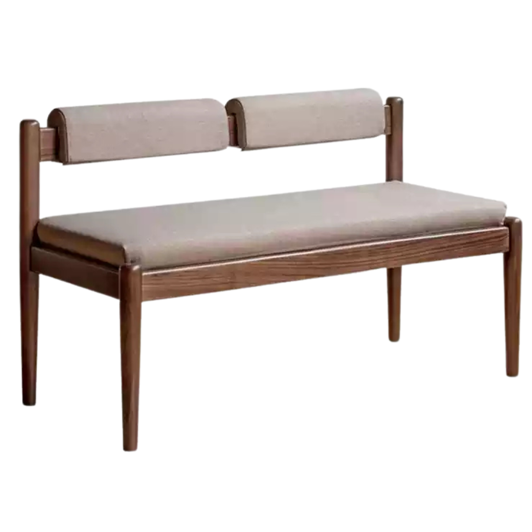 Solid Oak & Black Walnut Wooden Soft Bench - Handcrafted Wooden Stool for Entryway, Bedroom, Living Room & Outdoor Use