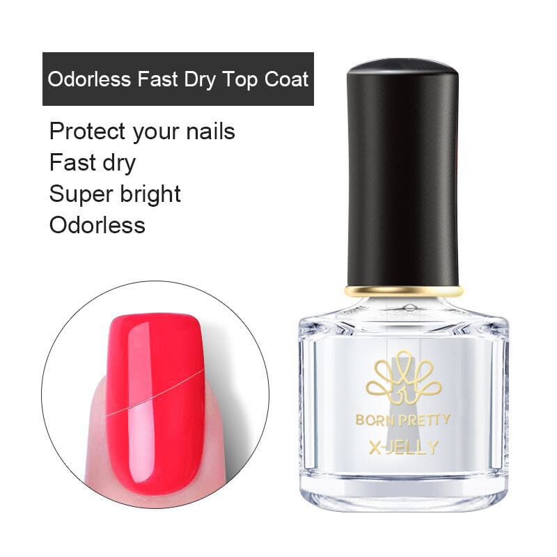 X Jelly 3-in-1 Base Top Coat Nail Treatment - Strengthen, Protect & Shine for Manicures & Pedicures at Home or Salon