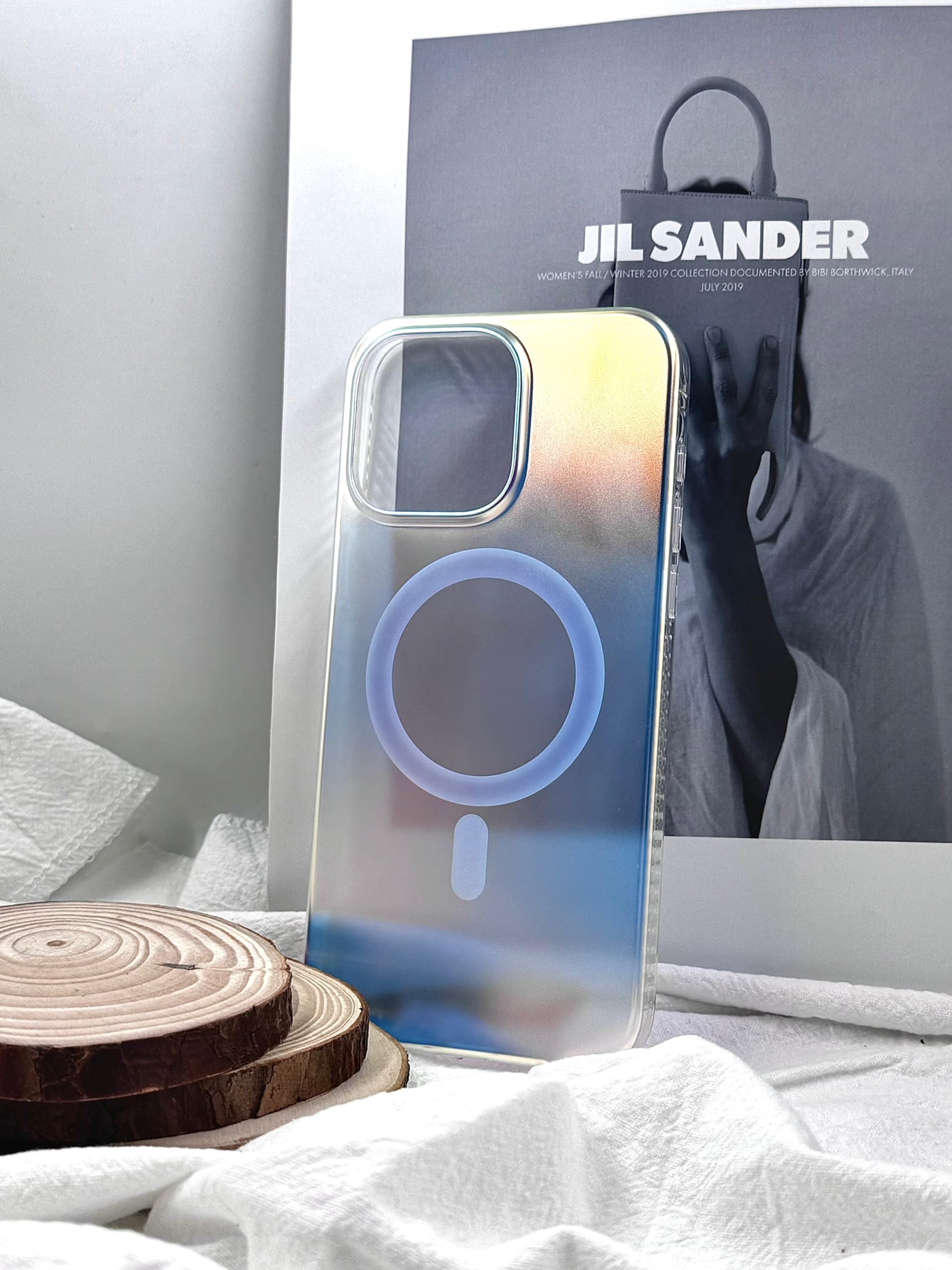 **Magnetic Iridescent Clear iPhone 15 Pro Case | MagSafe Compatible | Military-Grade Shockproof Protection | Slim & Durable Cover for Men & Women | Perfect for Everyday Use & Outdoor Activities**