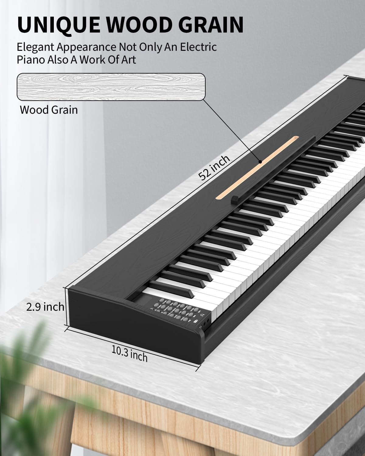 88-Key Digital Piano for Beginners - Full-Size Weighted Hammer Action Electric Keyboard with 200 Voices, 200 Rhythms & 89 Demo Songs | Includes 3 Piano Pedals & Power Adapter | Perfect for Home Practice, Music Lessons & Studio Recording