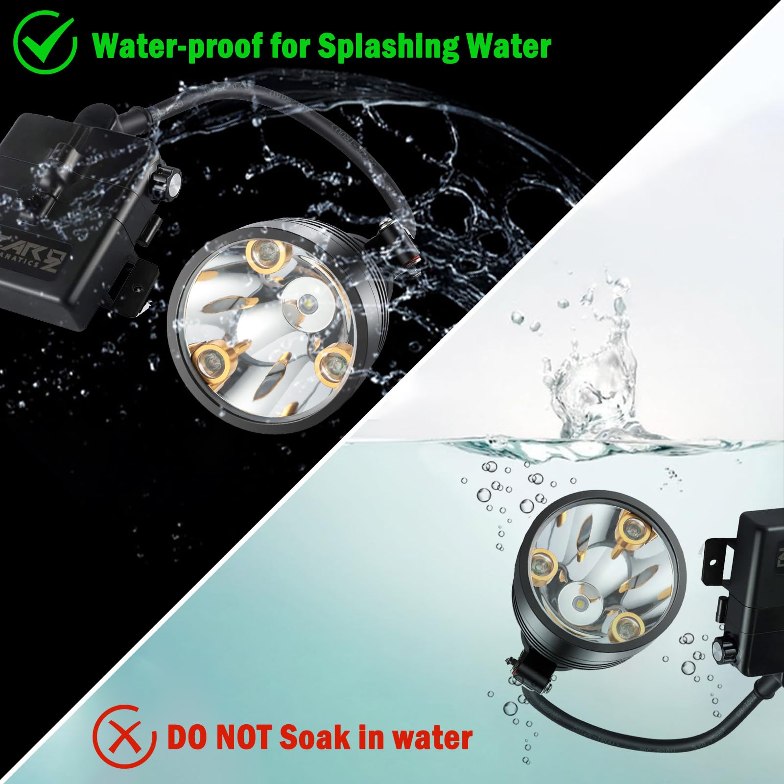 Rechargeable Waterproof Coon Hunting Headlamp - 6 Lighting Modes with Powerful Red, White, Green & Amber LEDs for Coyote, Hog & Predator Hunting | Includes Adjustable Black Hunting Hat | Ideal for Night Hunting, Tracking & Outdoor Adventures