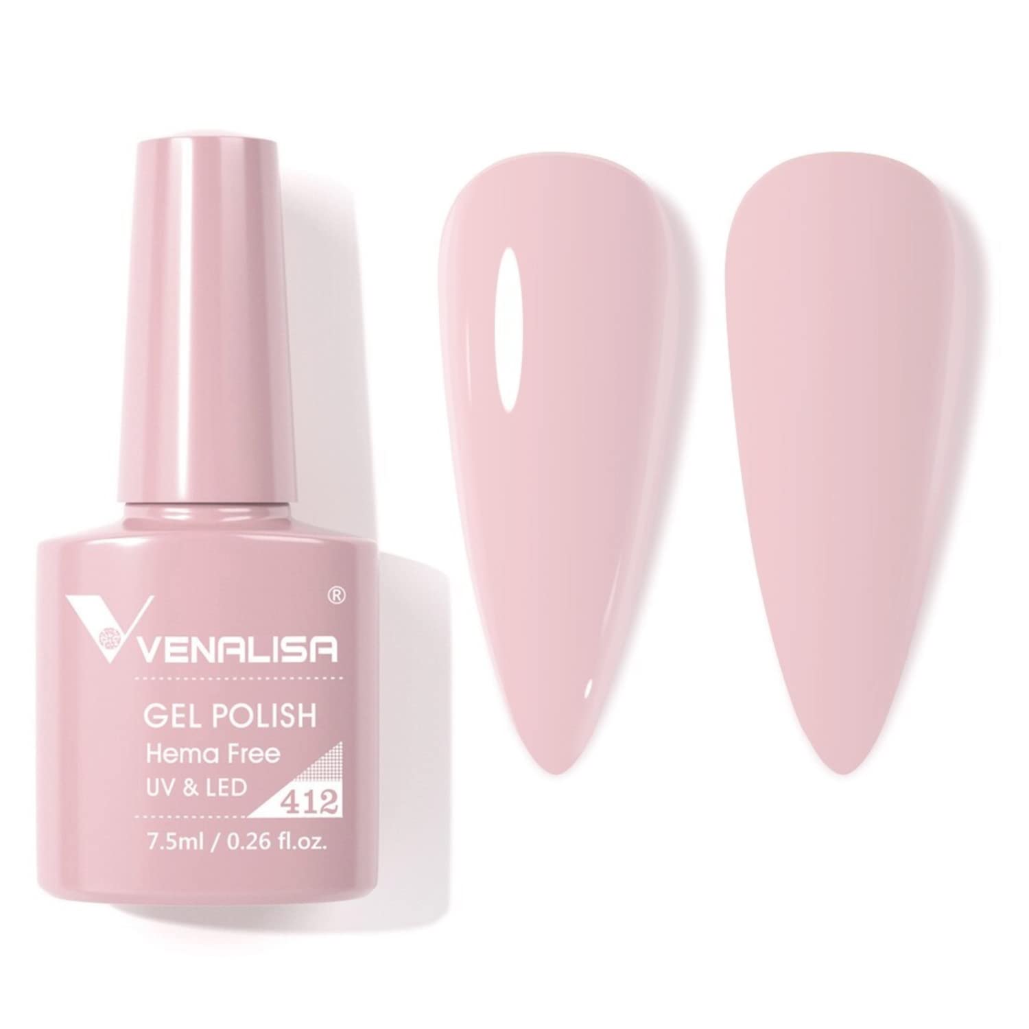 VENALISA #412 Gel Nail Polish 7.5ml - Soak Off UV LED Nail Gel for Manicure & Nail Art - Salon Quality Long-Lasting Polish (Requires UV Light to Cure) - Perfect for Home DIY Nails & Professional Salon Use
