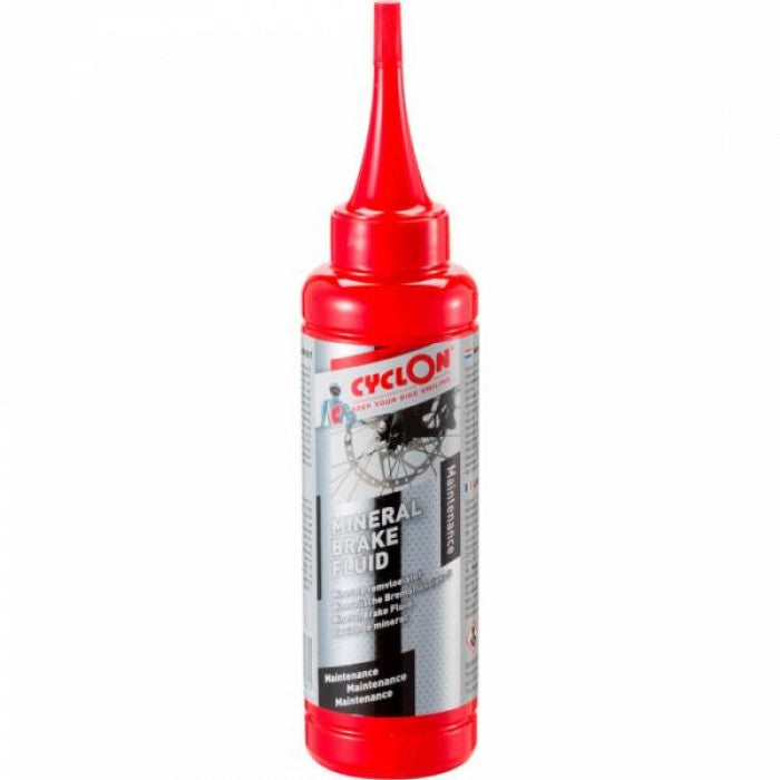 Cyclon Red Mineral Brake Fluid 125ml - High Performance Motorcycle & Car Brake Fluid for Smooth Braking in All Weather Conditions