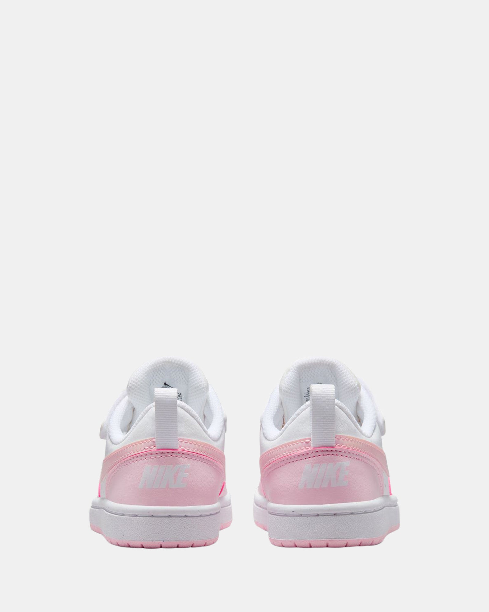 Court Borough Low Recraft Pre School Sneakers - White/Pink Foam Cushioned Shoes for Kids | Comfortable School & Playtime Footwear