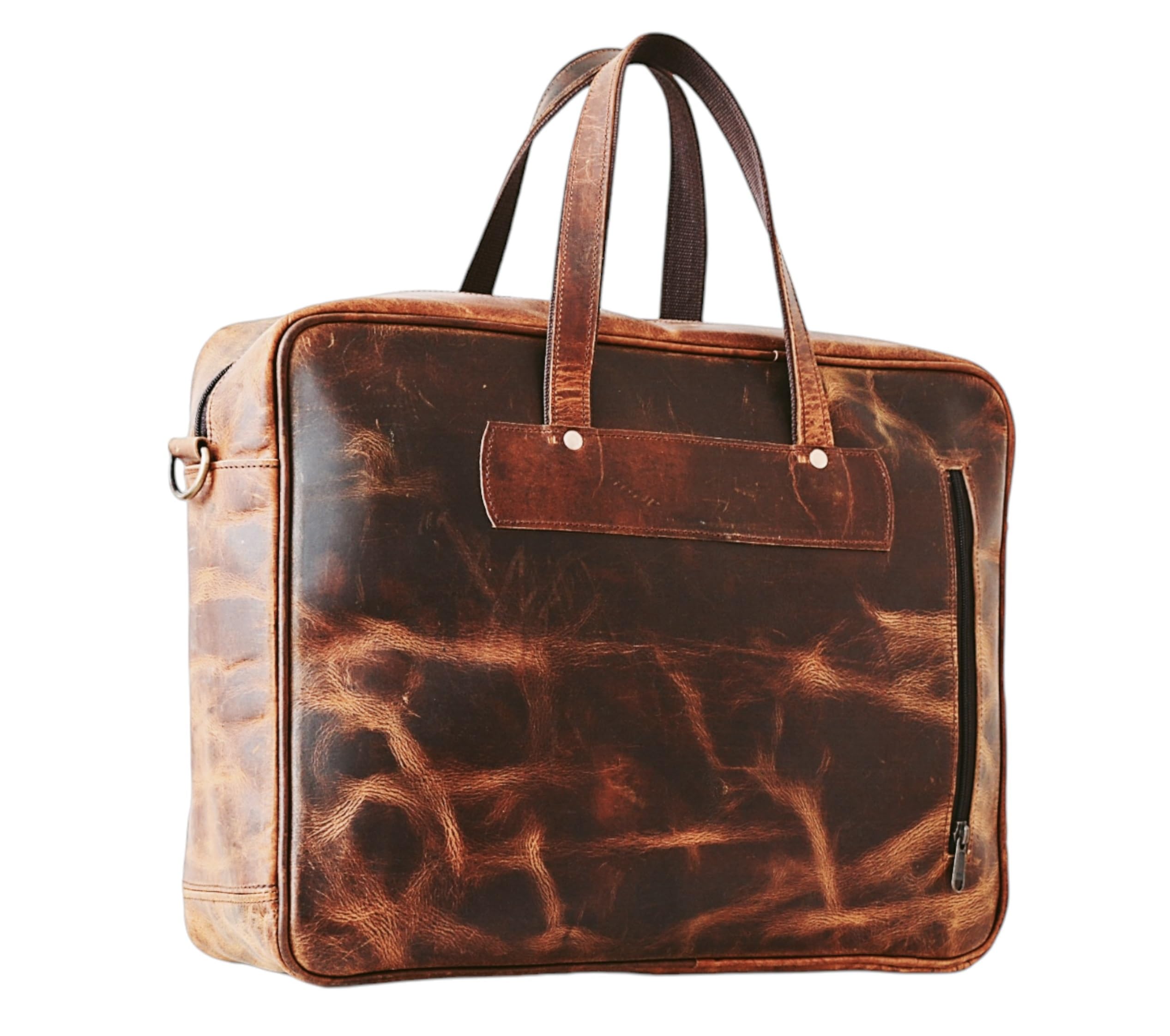 16 Inch Genuine Leather Laptop Messenger Bag for Men & Women - Durable Office Briefcase Satchel - Perfect for Business, Work, Travel & Daily Commute