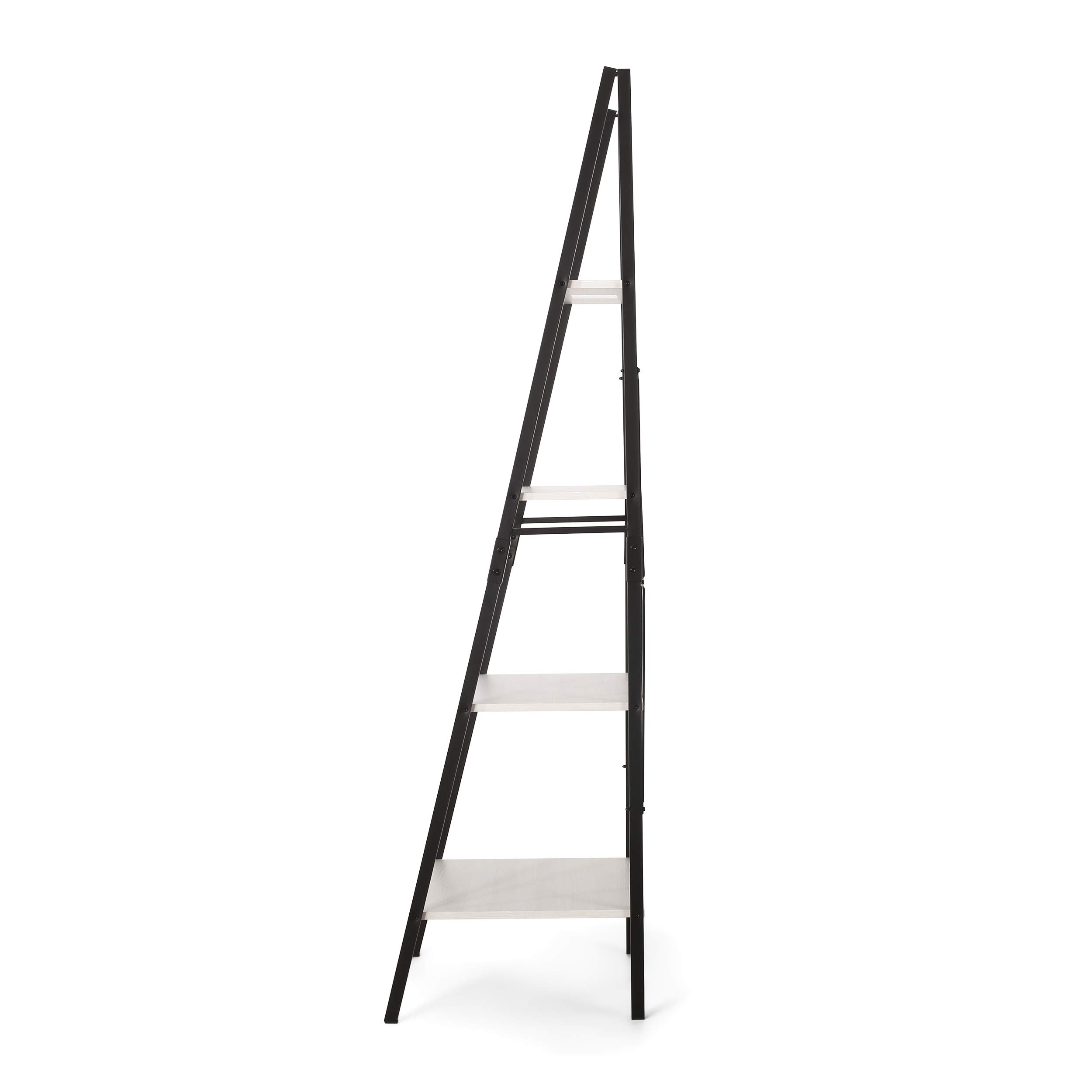 Christopher Knight Home Newnan 5-Shelf Bookcase in Black & White - Stylish Storage for Living Room, Office, or Study