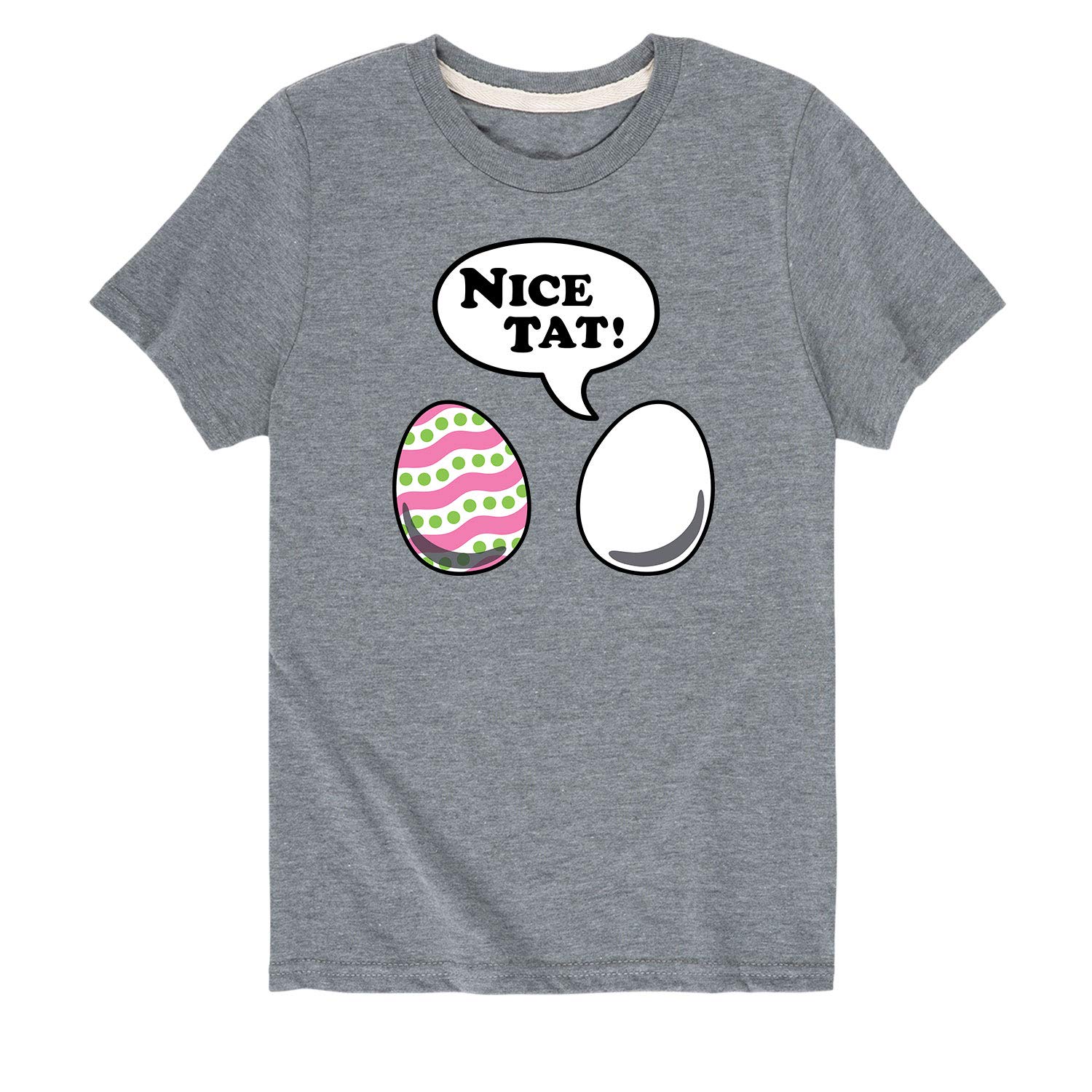 Youth Short Sleeve Tee with Easter Egg Tattoo Print - Casual Streetwear