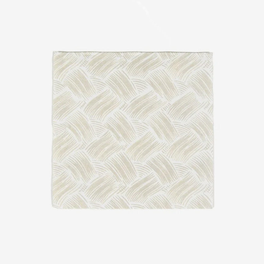 Premium Caspari Basketry Paper Linen Napkins - Elegant Disposable Dinner Napkins for Weddings, Parties & Fine Dining - 20 Pack