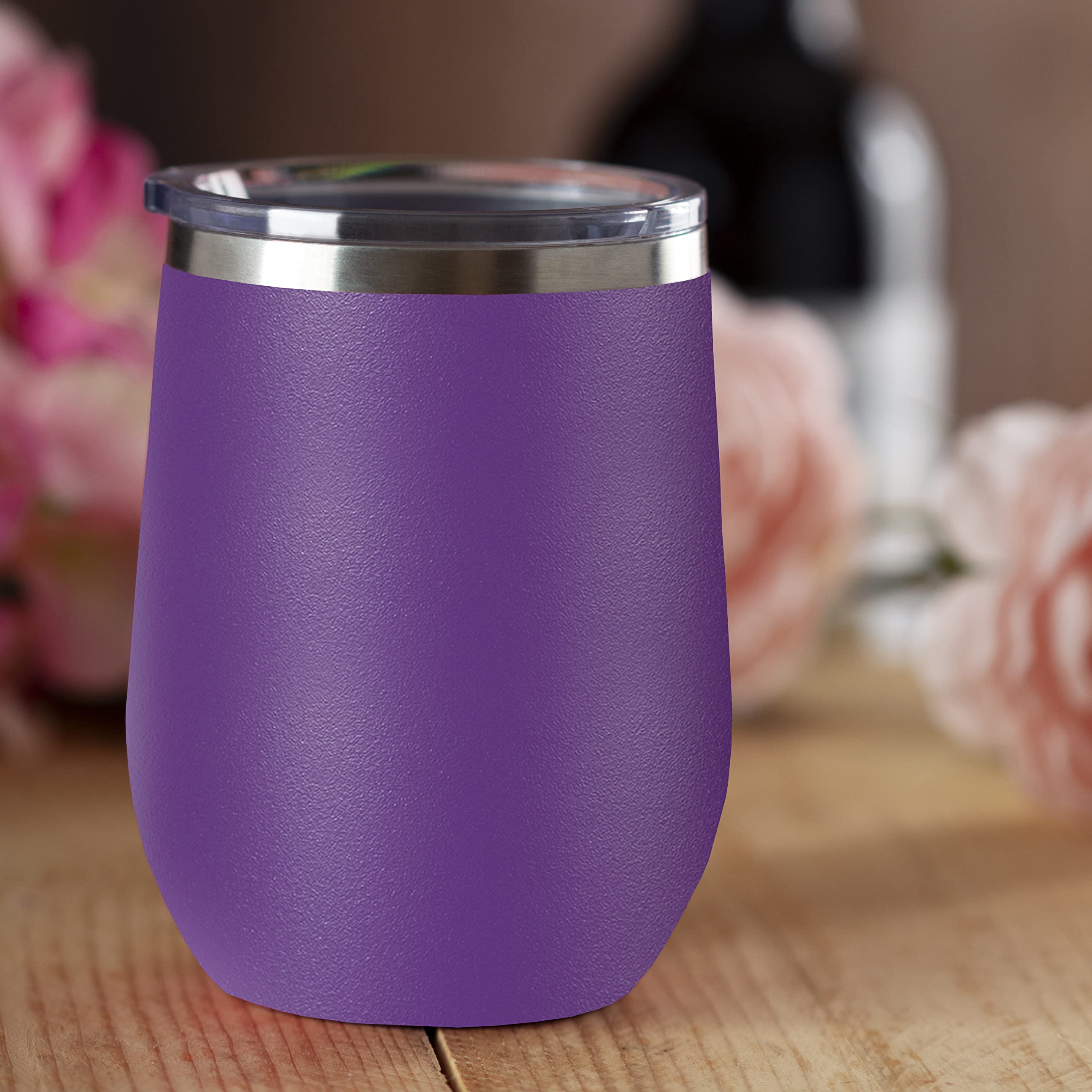 Personalized Dark Purple Stainless Steel Wine Tumbler with Scorpio Zodiac Engraving - Double Wall Insulated for Hot & Cold Drinks - Perfect for Gifts, Parties, and Outdoor Gatherings