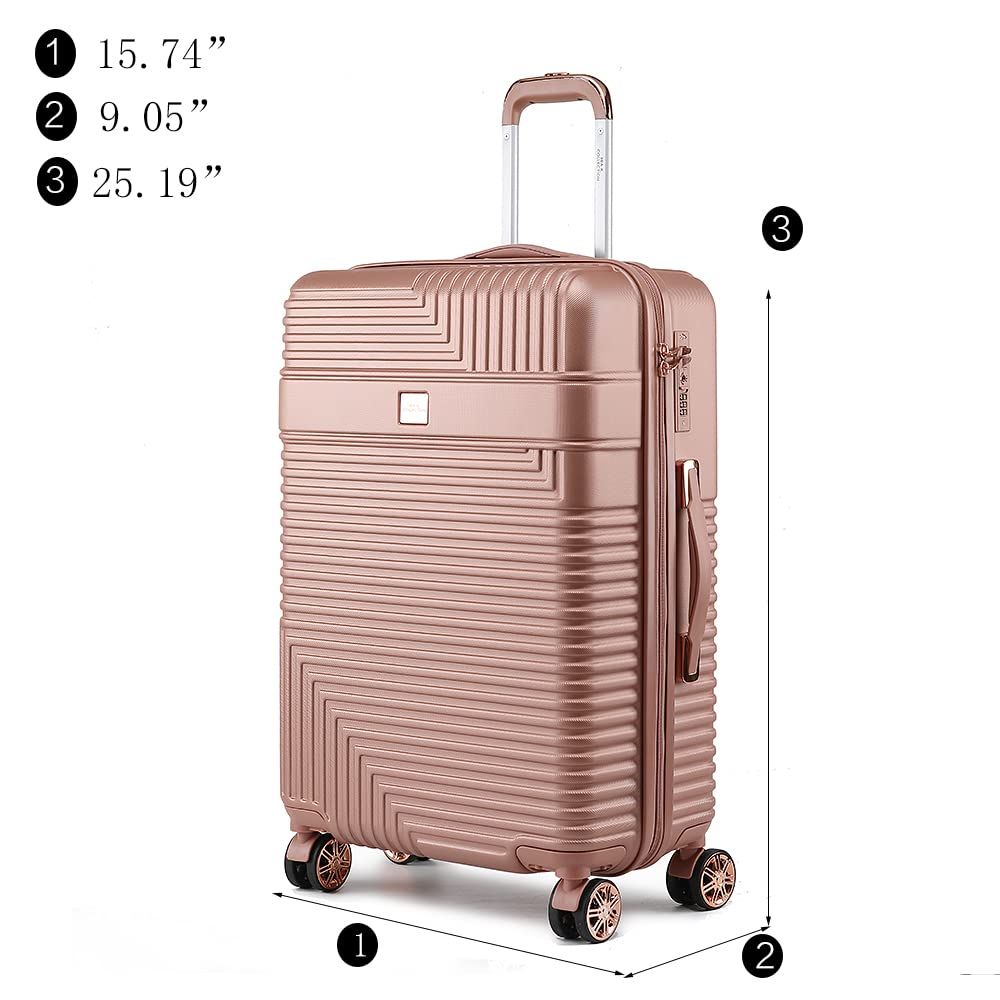 MKF Collection Large & Extra Large Spinner Luggage Set - Lightweight Hardshell Suitcase with 4 Wheels for Fashionable Travel | Perfect for Business Trips, Vacations & Air Travel