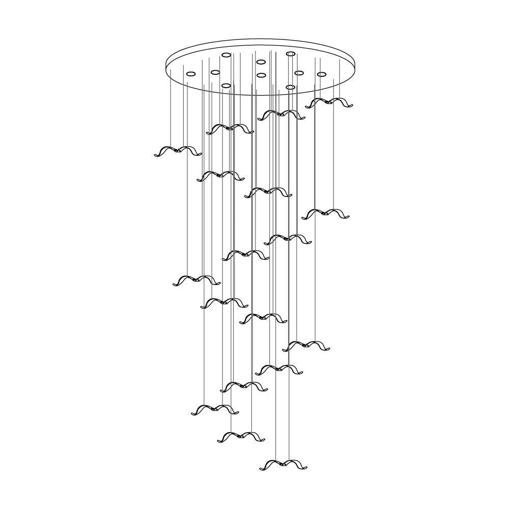 Large Seagull Chandelier - Modern Coastal Ceiling Light Fixture for Beach House, Dining Room & Bedroom Decor
