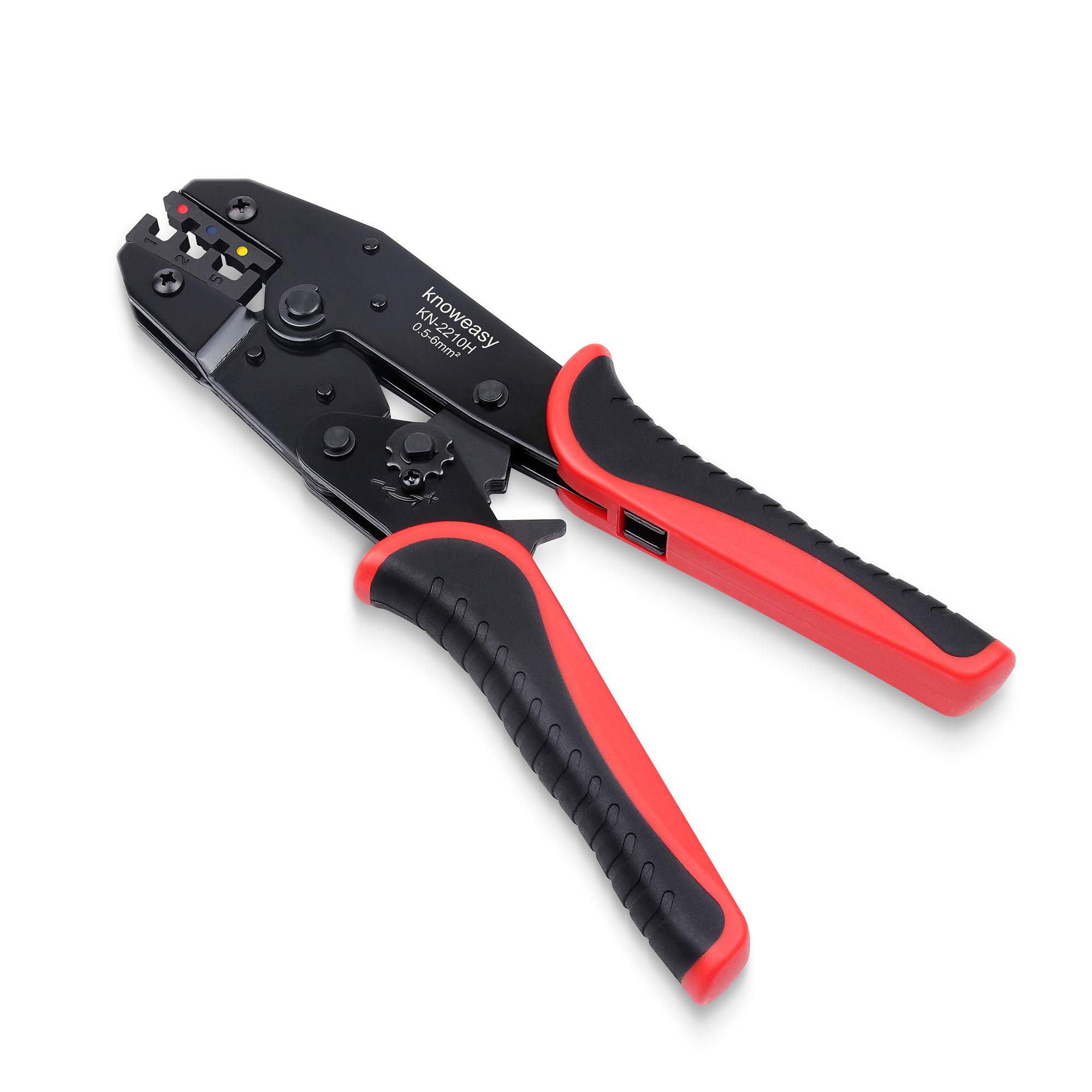 Knoweasy Professional Crimping Tool for Heat Shrink Connectors - Wire Crimper & Connector Tool for Insulated Nylon & Electrical Wire Connections | Perfect for Automotive, Marine & DIY Electrical Projects