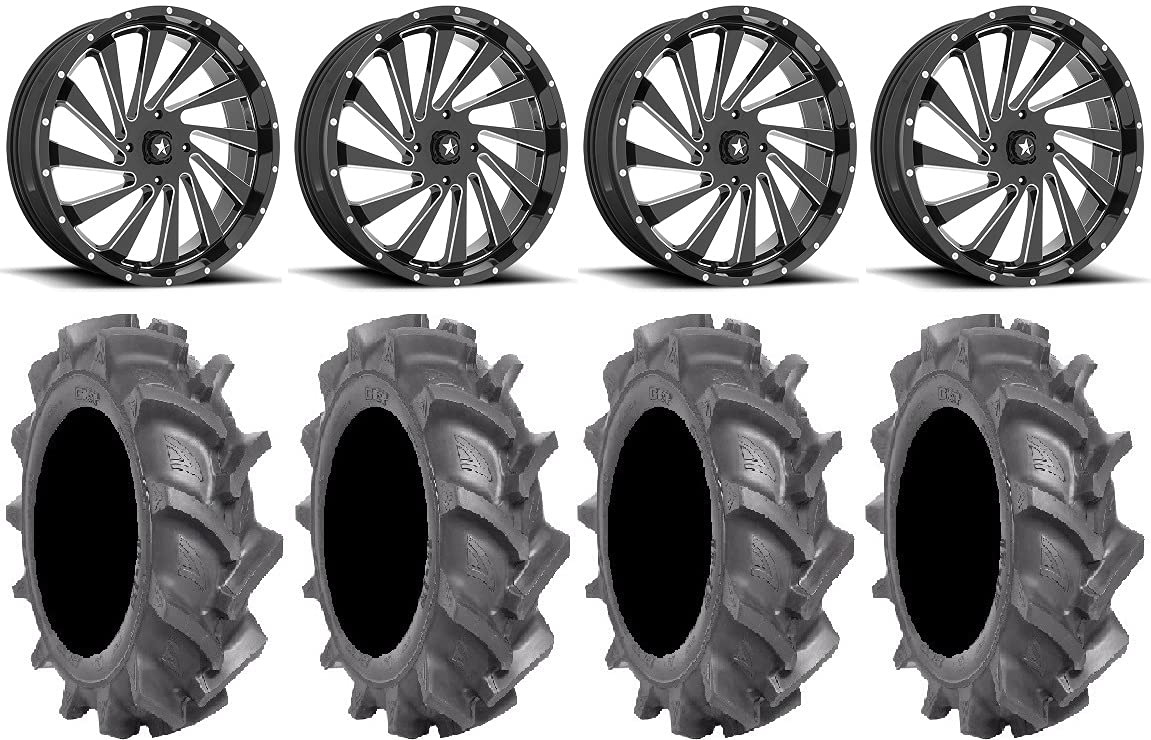 MSA Blade 18-Inch Wheels with 33-Inch BKT AT 171 Tires - 4x137 Bolt Pattern & 10mmx1.25 Lug Kit (9-Piece Bundle) - Perfect for Off-Road Trucks, Jeeps & SUVs