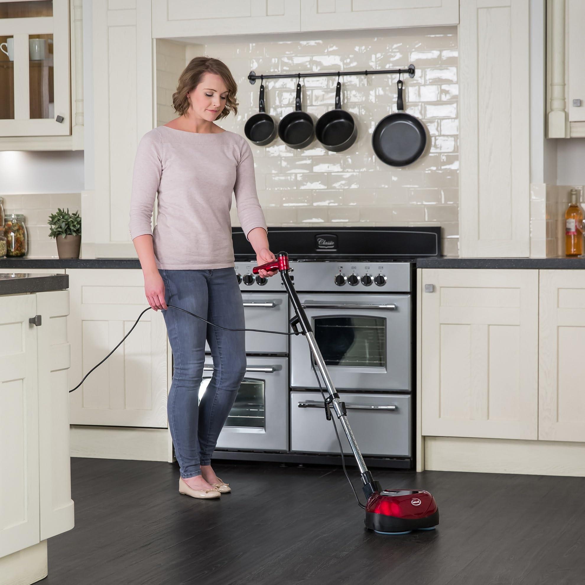 Ewbank EP170 Multi-Purpose Floor Cleaning Machine - 2200 RPM, Lightweight (8 lbs), Interchangeable Brushes & Pads - Floor Scrubber, Polisher, Washer for Hardwood, Tile & Laminate Floors - Perfect for Home, Office & Commercial Use