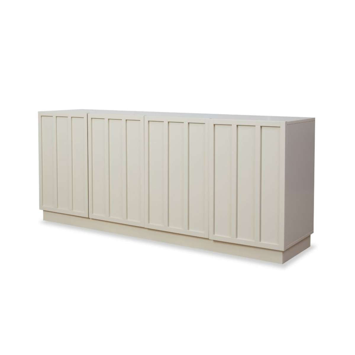 Emery Panel Buffet Cabinet - Beige Wooden Sideboard for Dining Room Storage & Decor | Perfect for Living Room, Entryway, and Home Organization