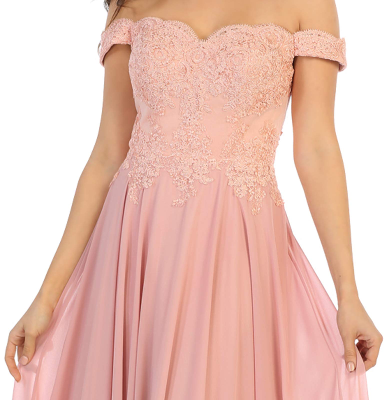 FDS1644 Simple Off The Shoulder Plus Size Dress for Women - Flowy Summer Casual Maxi Dress for Beach, Party & Vacation