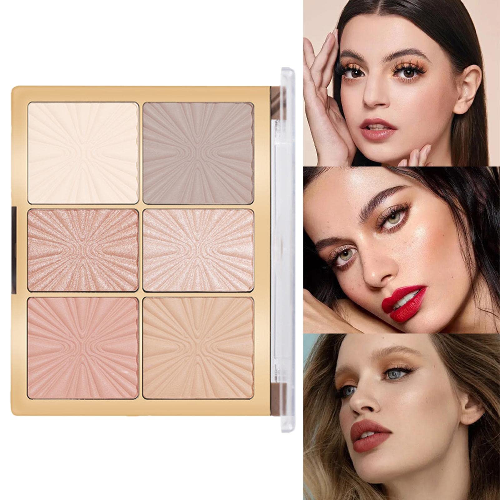 6-Color Concealer Palette for Dark Circles & Blemishes - Color Correcting Kit with Highlight Shades | Perfect for Makeup Artists & Daily Cover-Up (Gaomin)