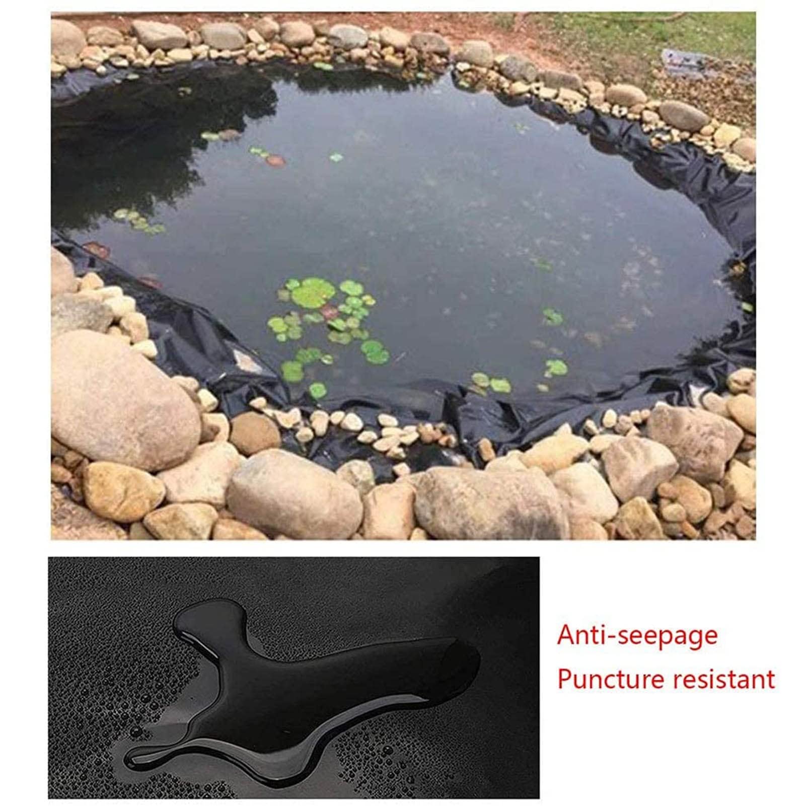 Heavy Duty Fish Pond Liner - Reinforced Waterproof Garden Pool Membrane, Flexible Tarpaulin Cover (3x7m/9.84x22.96ft, Black) - Perfect for Backyard Ponds, Landscaping Projects & DIY Water Features
