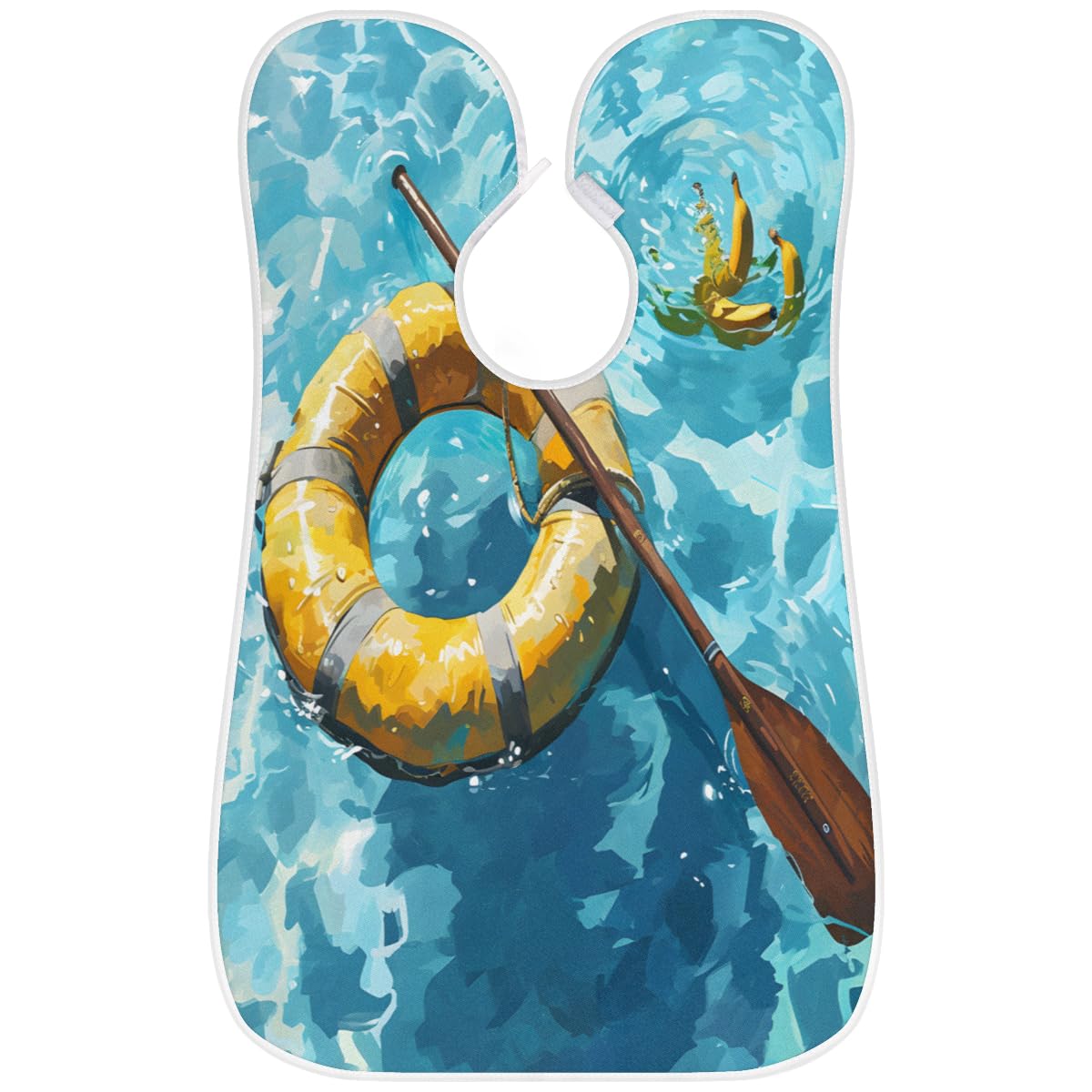 Lifebuoy Ocean Banana Beard Shaving Bib for Men & Women - Waterproof Makeup & Hair Dye Apron, Barber Cape for Haircut, Beard Trimming & Styling - Sink Hair Catcher & Grooming Accessory for Salon & Home Use