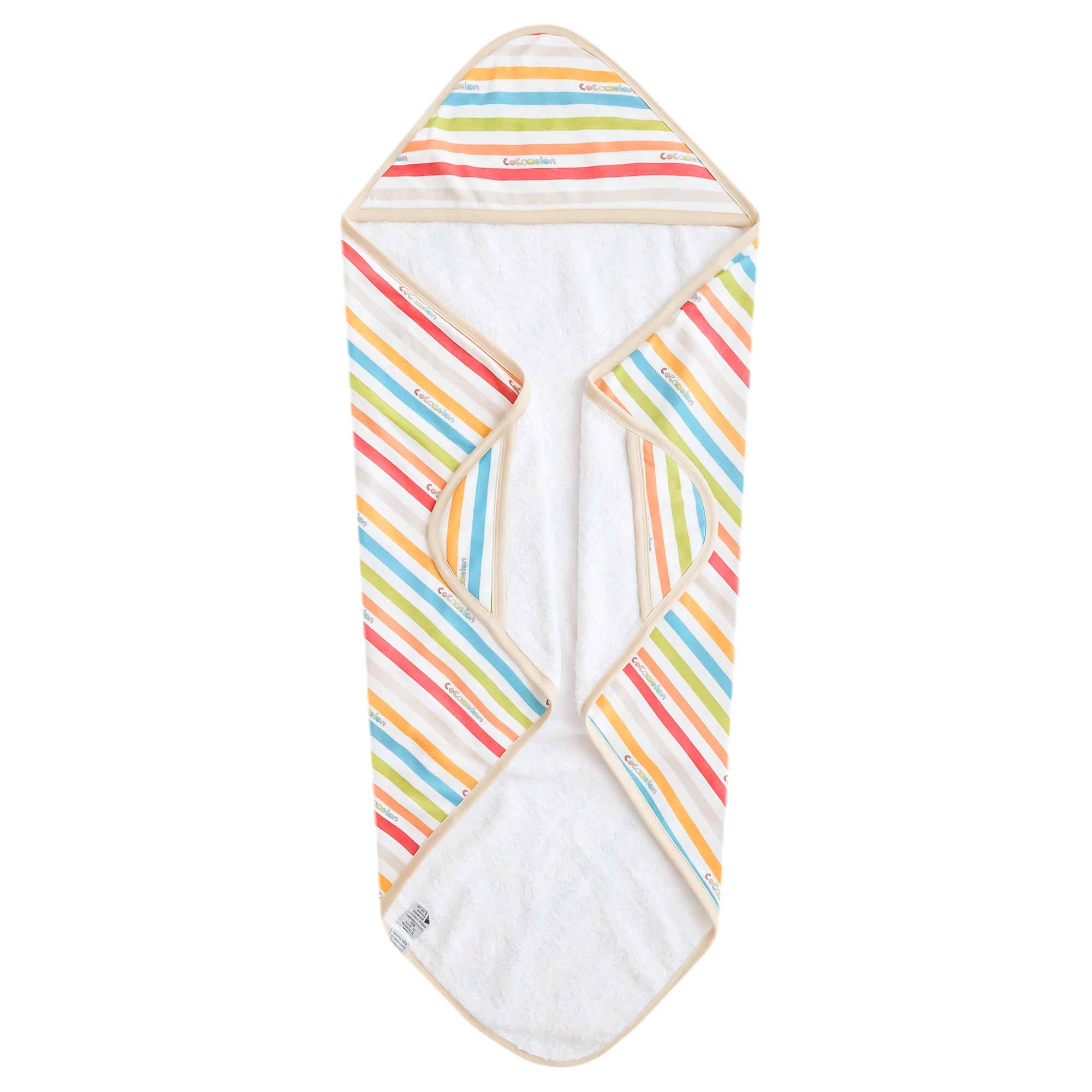 Premium Baby Knit Hooded Towel with CoComelon Stripe Design - Soft & Absorbent for Newborns, Infants & Toddlers - Perfect for Bath Time, Swimming & After-Shower Wrap