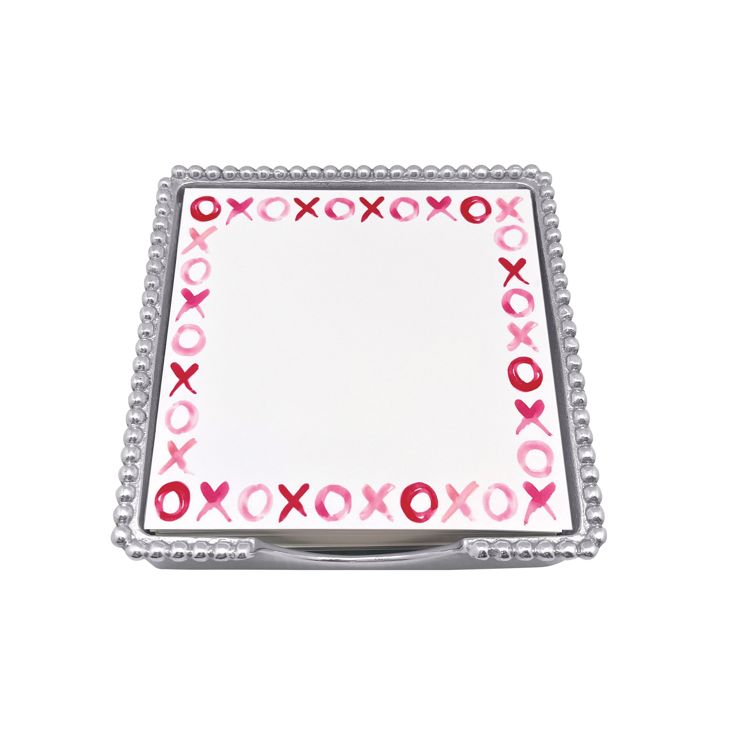 Hearts Beaded Notepad Set - Cute Heart Design Memo Pad with Beaded Pen - Perfect for Journaling, Office Notes & Gift Giving
