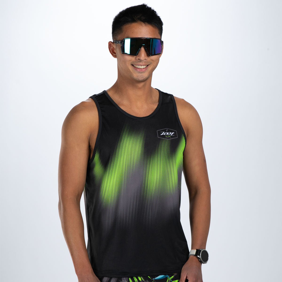 Men's Limited Edition Running Singlet - Tropical Magic Print - Lightweight & Breathable for Summer Workouts, Jogging & Gym Training