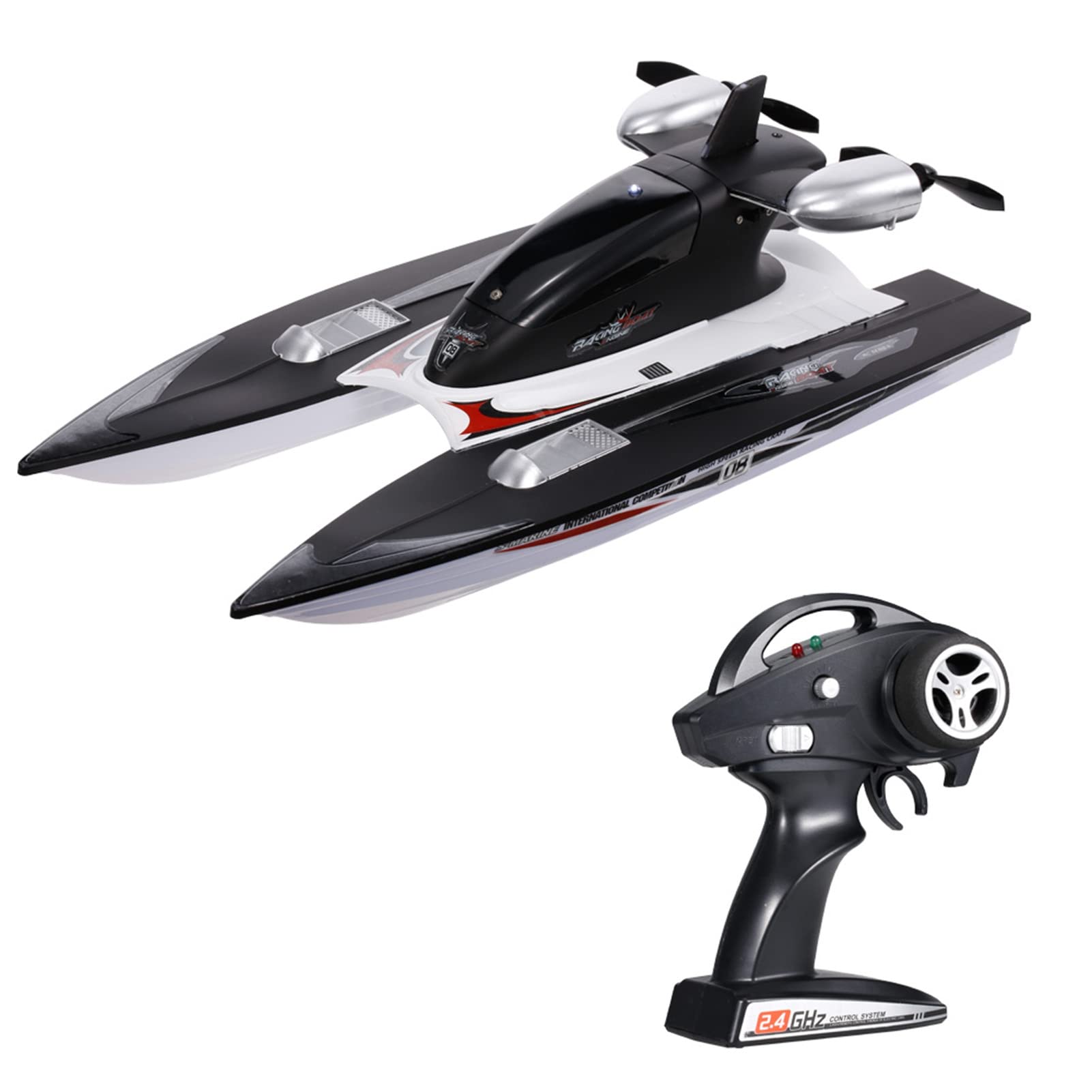 GreBest 2.4G RC Hovercraft Speedboat Toy for Kids - Mini USB Rechargeable Remote Control Boat with Capsize Protection - Perfect for Pool, Lake & Outdoor Water Play