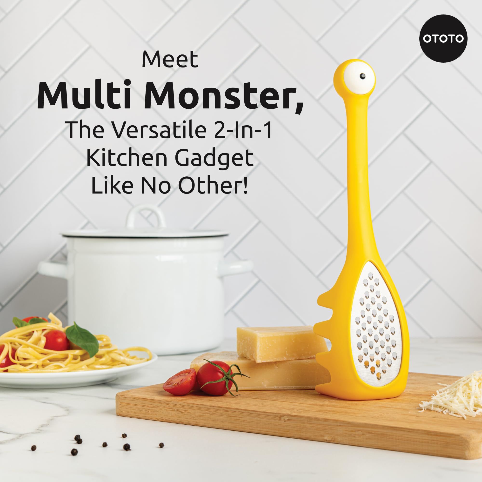 OTOTO Pasta Spoon & Spaghetti Spoon - Premium Kitchen Utensil for Cooking Pasta, Unique Cooking Gift Idea for Food Lovers - Perfect for Italian Cuisine, Home Chefs & Pasta Enthusiasts