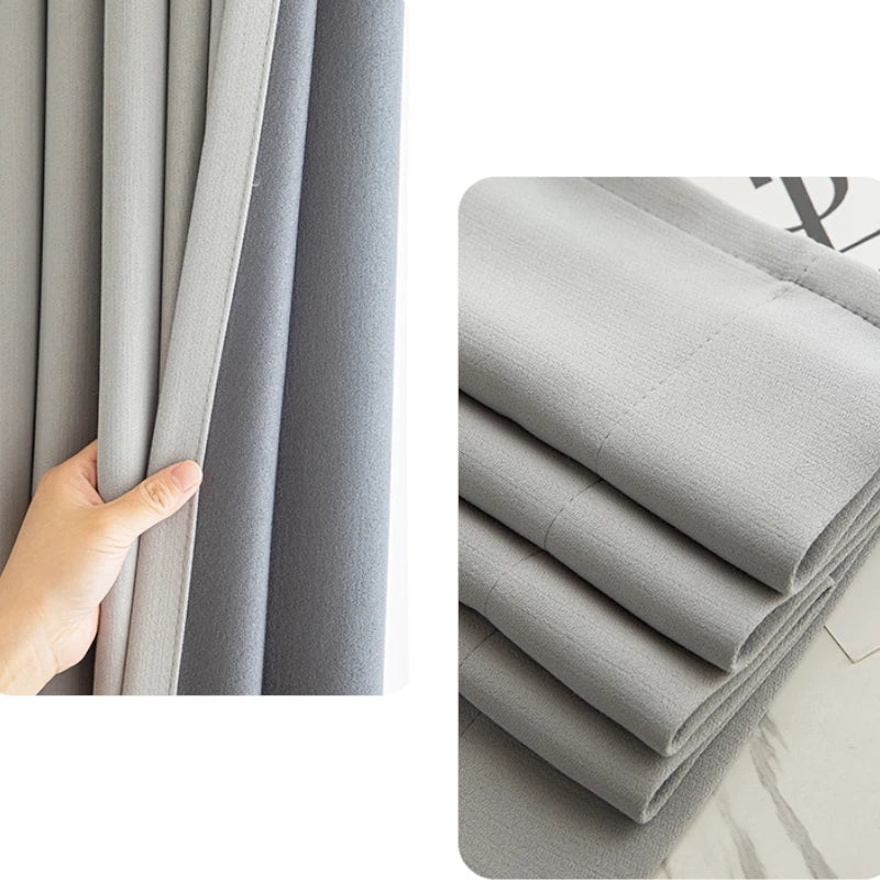Premium Blackout Curtains - 100% Cotton Linen Blend, Anti-Bacterial & Custom Size for Bedroom, Living Room & Nursery - Light Blocking Thermal Insulated Window Treatment for Better Sleep & Privacy