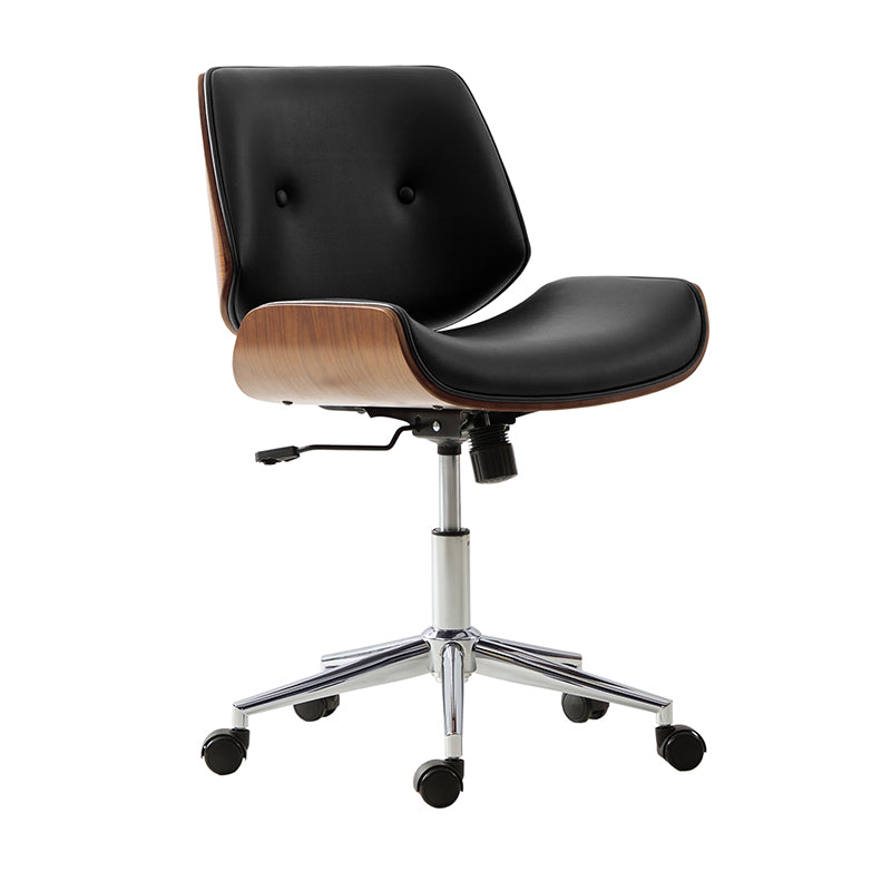 Ergonomic Adjustable Height Swivel Office Chair with Lumbar Support - Yves Comfortable Desk Chair for Home & Office Workspace