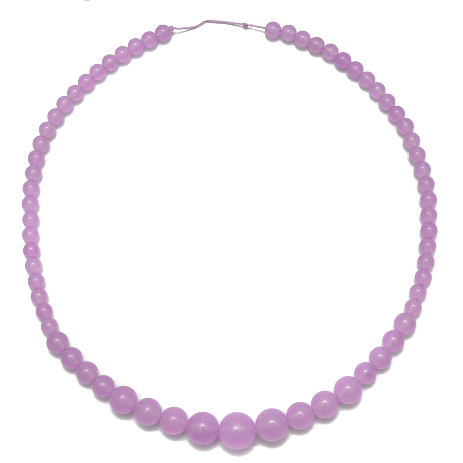 Natural Green Dyed Jade Graduated Smooth Round Beads 6-14mm 18