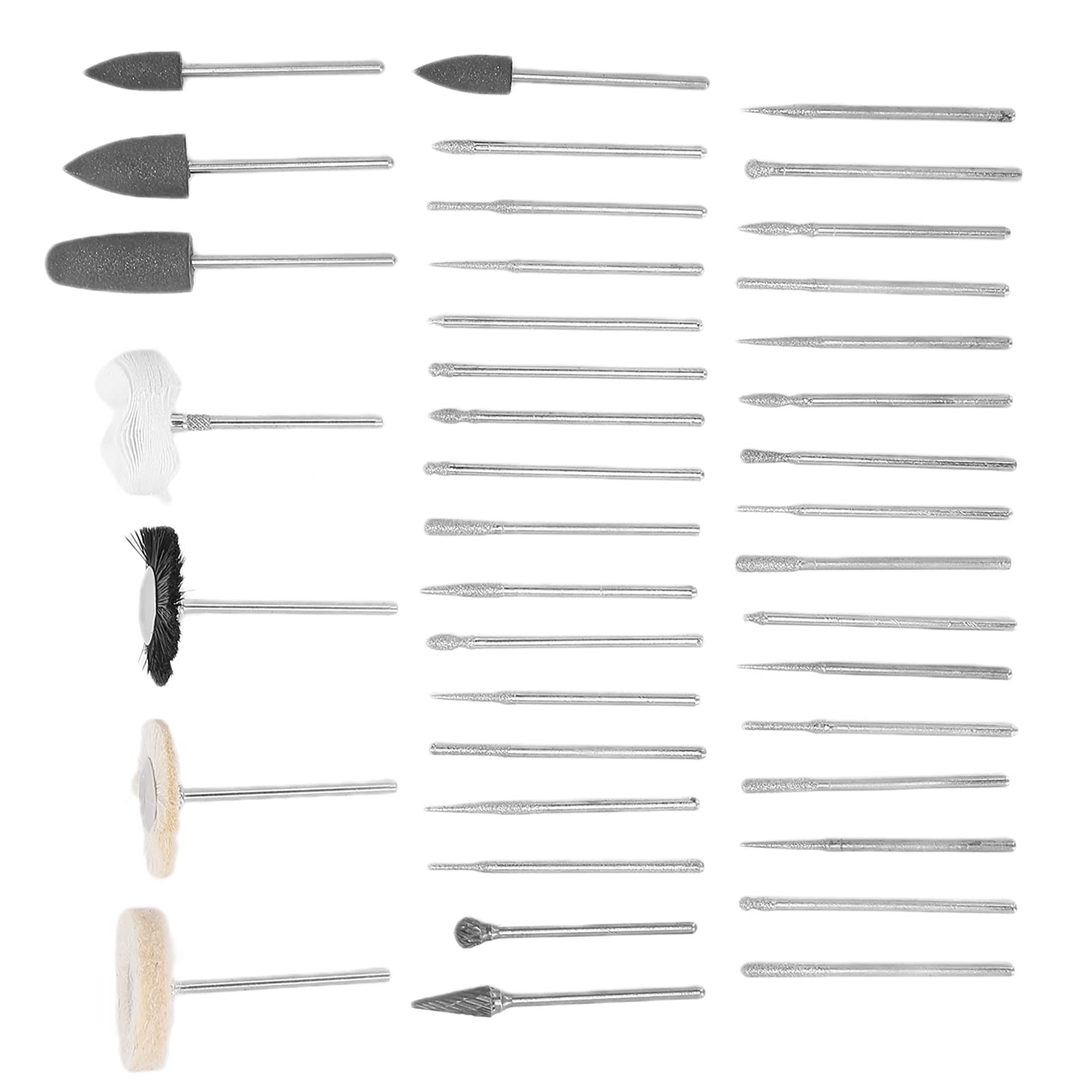 Professional 2-Piece Nail Drill Bit Set - 2.35mm/0.1in Multifunctional Grinding Heads for Acrylic, Gel & Natural Nails - Perfect for Salon, Home Manicure & Nail Art