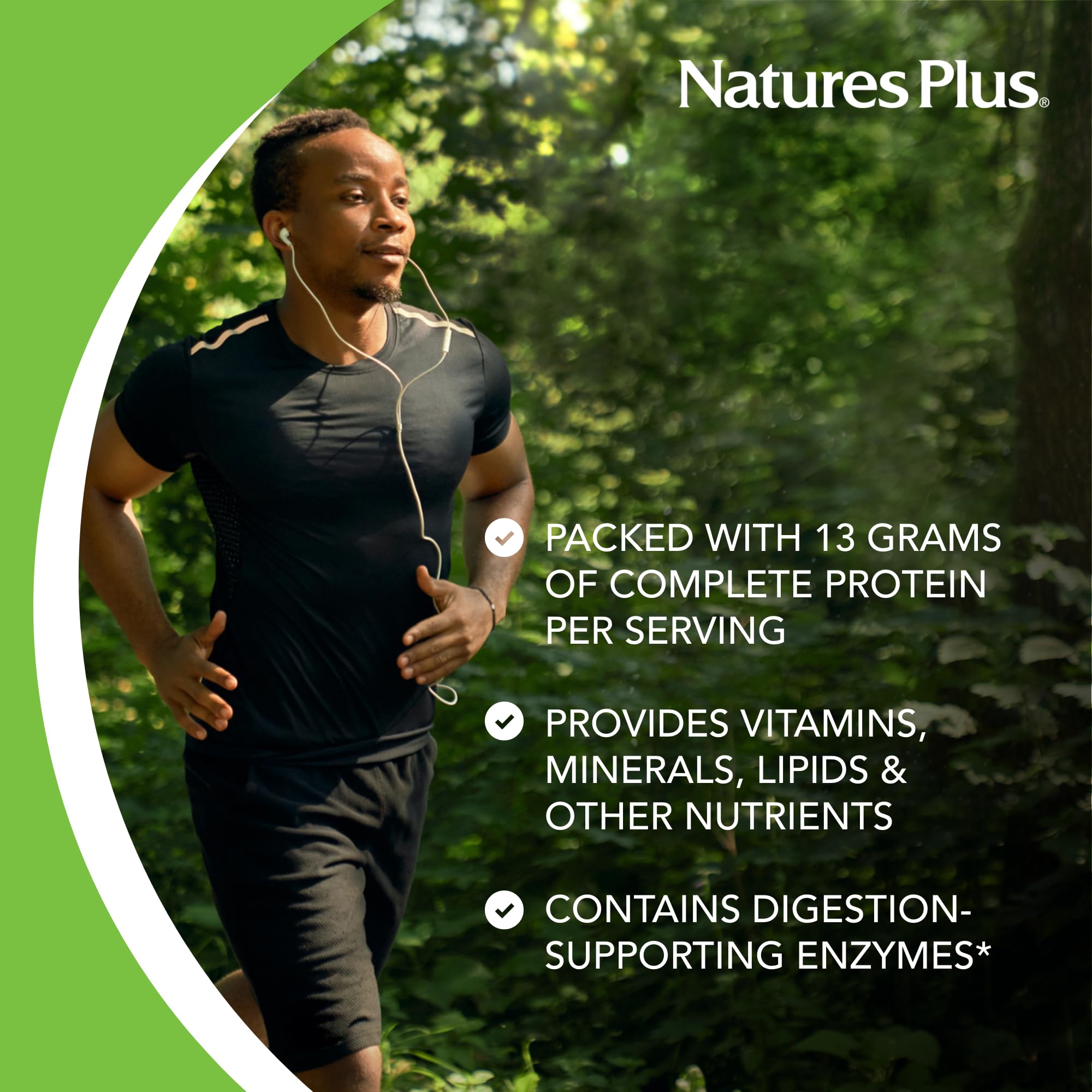 NaturesPlus Source of Life Energy Shake - 5 lbs Vegetarian Protein Powder, Granola Flavor | Multivitamin & Mineral Supplement | Non-GMO, Gluten-Free Meal Replacement (58 Servings) - Perfect for Post-Workout Recovery & Healthy Breakfast Smoothies