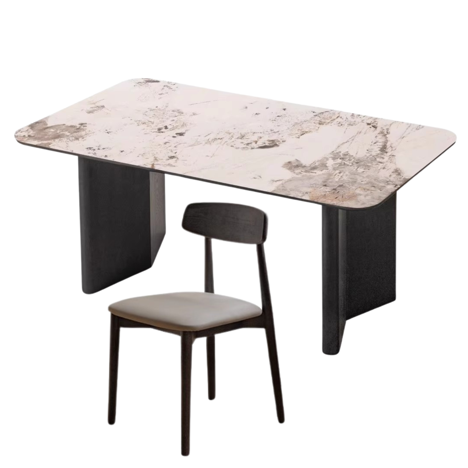 Solid Oak Wood Italian Dining Table - Rustic Farmhouse Style for Kitchen, Dining Room & Entertaining