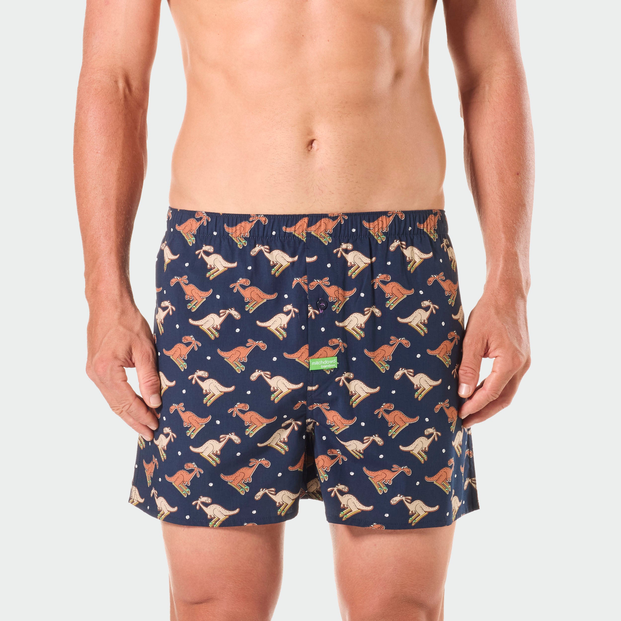 Men's Bamboo Boxer Shorts - Soft & Breathable Underwear for Comfort - Navy Blue | Perfect for Lounge, Sleep & Everyday Wear